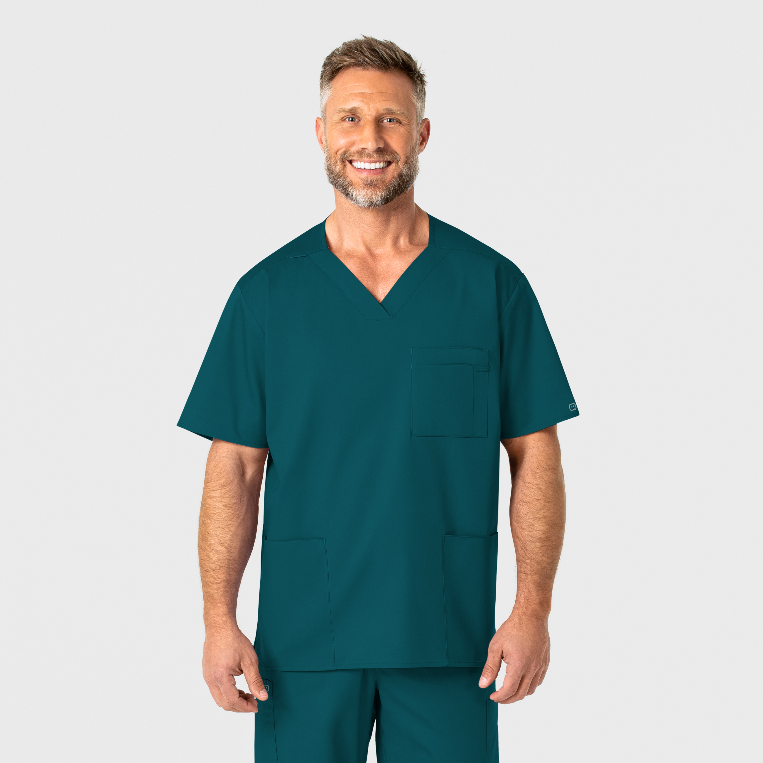 Wink Men&#8216;s 3 Pocket V-Neck Scrub Top-Wonder Wink