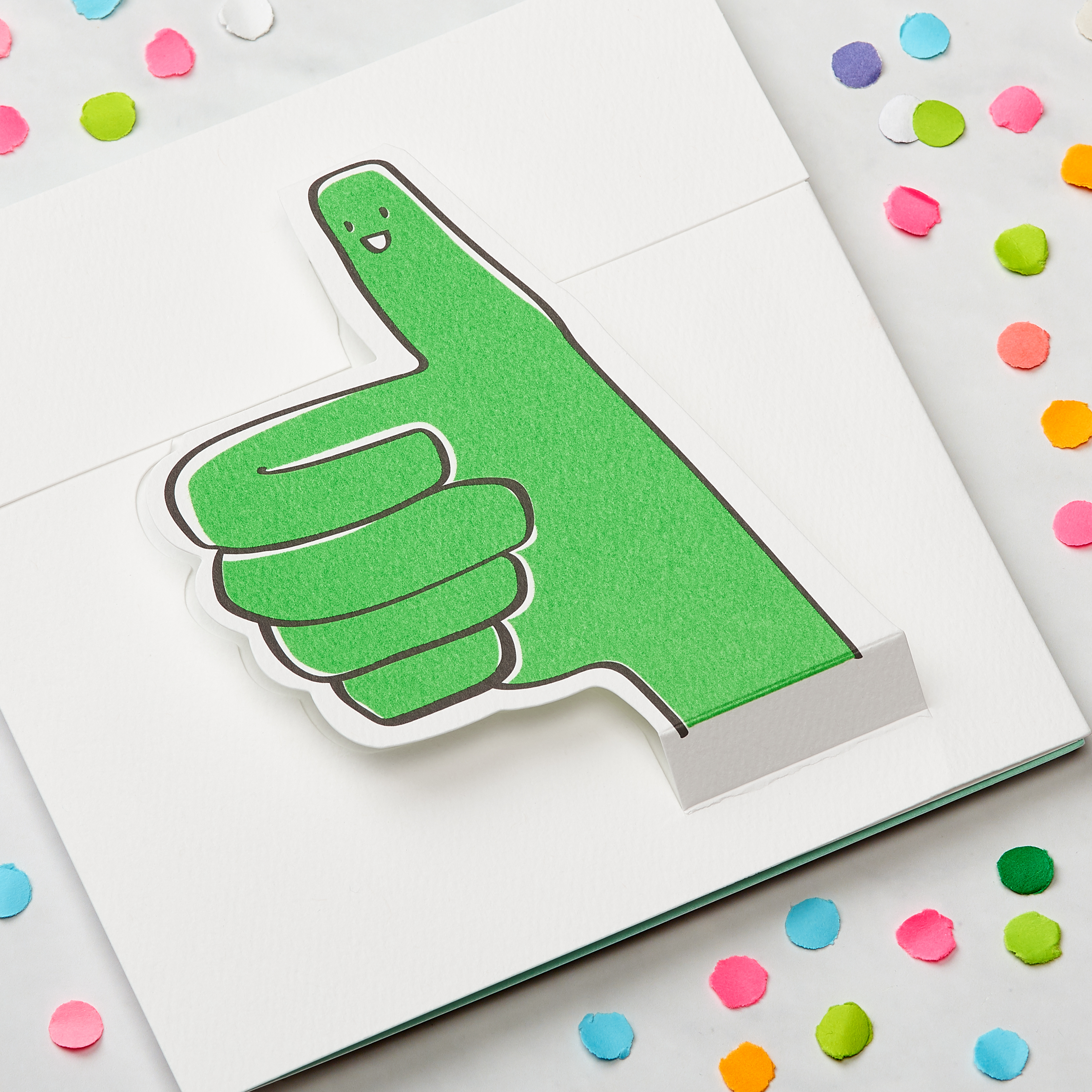 Thumbs Up Blank Greeting Card - Friendship, Thinking of You, Congratulations image