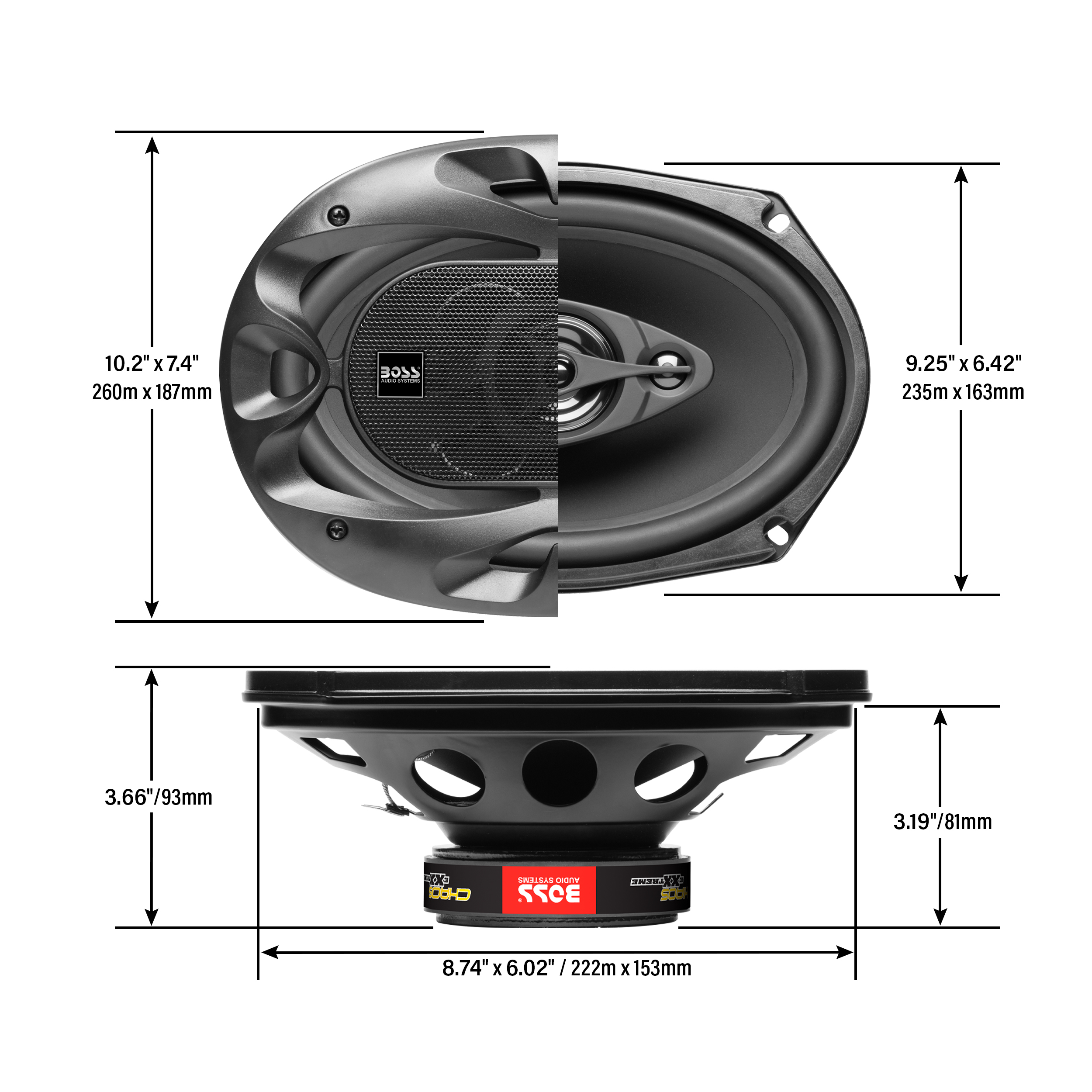 BOSS Audio Systems CH6930B 6 x 9 400 W Car Speakers - Picture 3 of 7