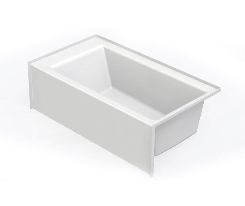 6032SMINM AFR 60 x 32 AcrylX Alcove Right-Hand Drain Bathtub in White view 2