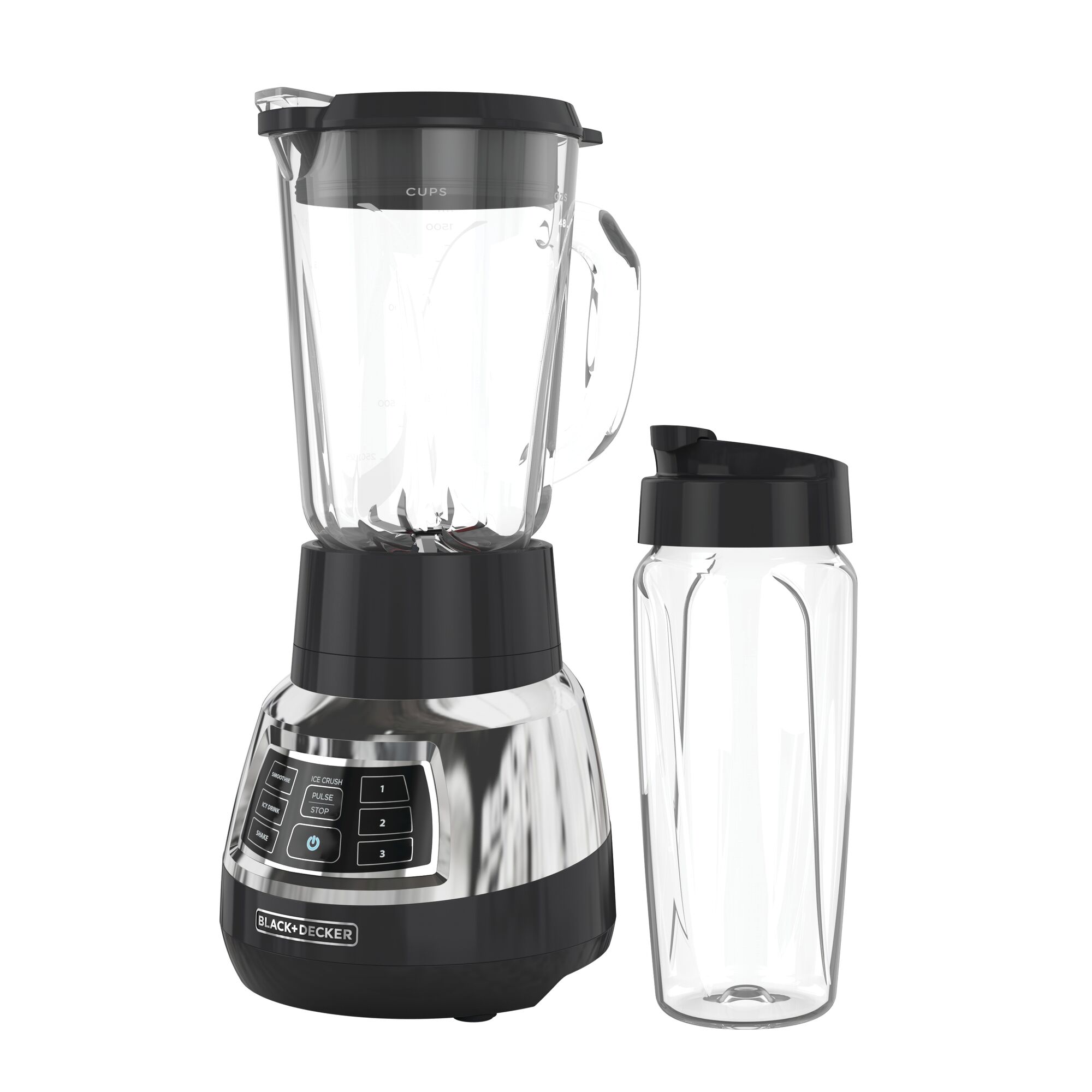 Quiet Blender with Cyclone Glass Jar.