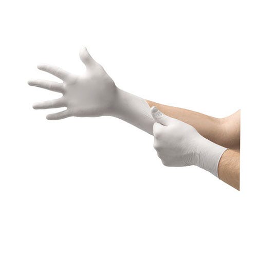 Tranquility® White Nitrile Exam Gloves, Medium, Powder-Free, - 100/Box
