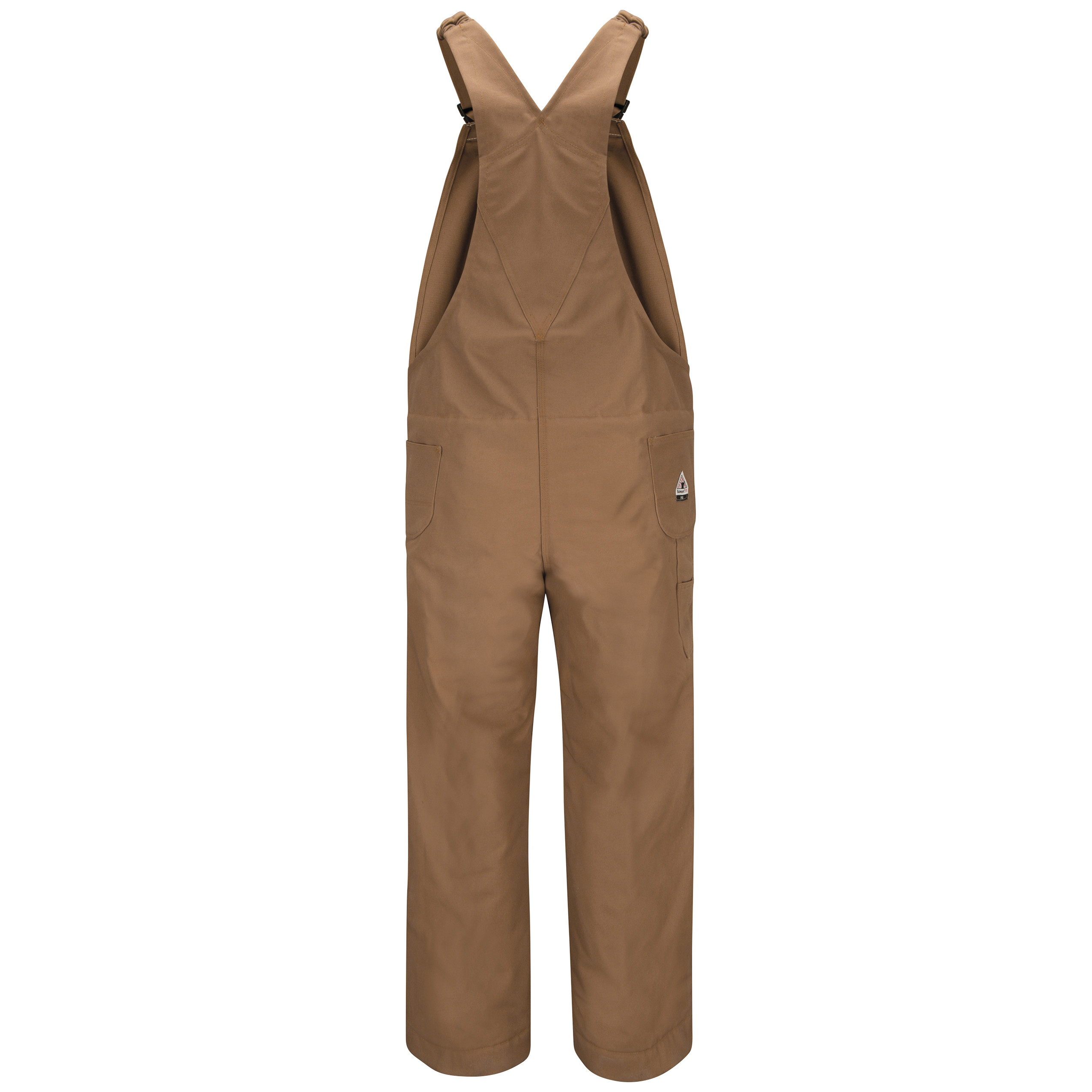 Picture of Bulwark® BLN6 Men's Heavyweight FR Insulated Brown Duck  Bib Overall with Knee Zip