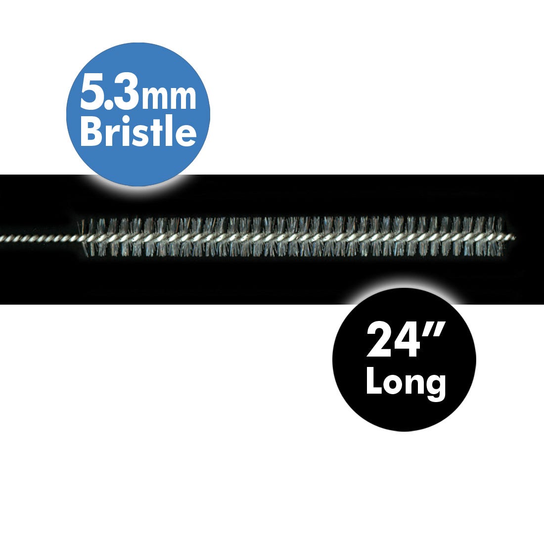 ACE Autoclavable Cleaning Brushes, medium, 5.3mm bristle diameter, 24" long -12/Pkg