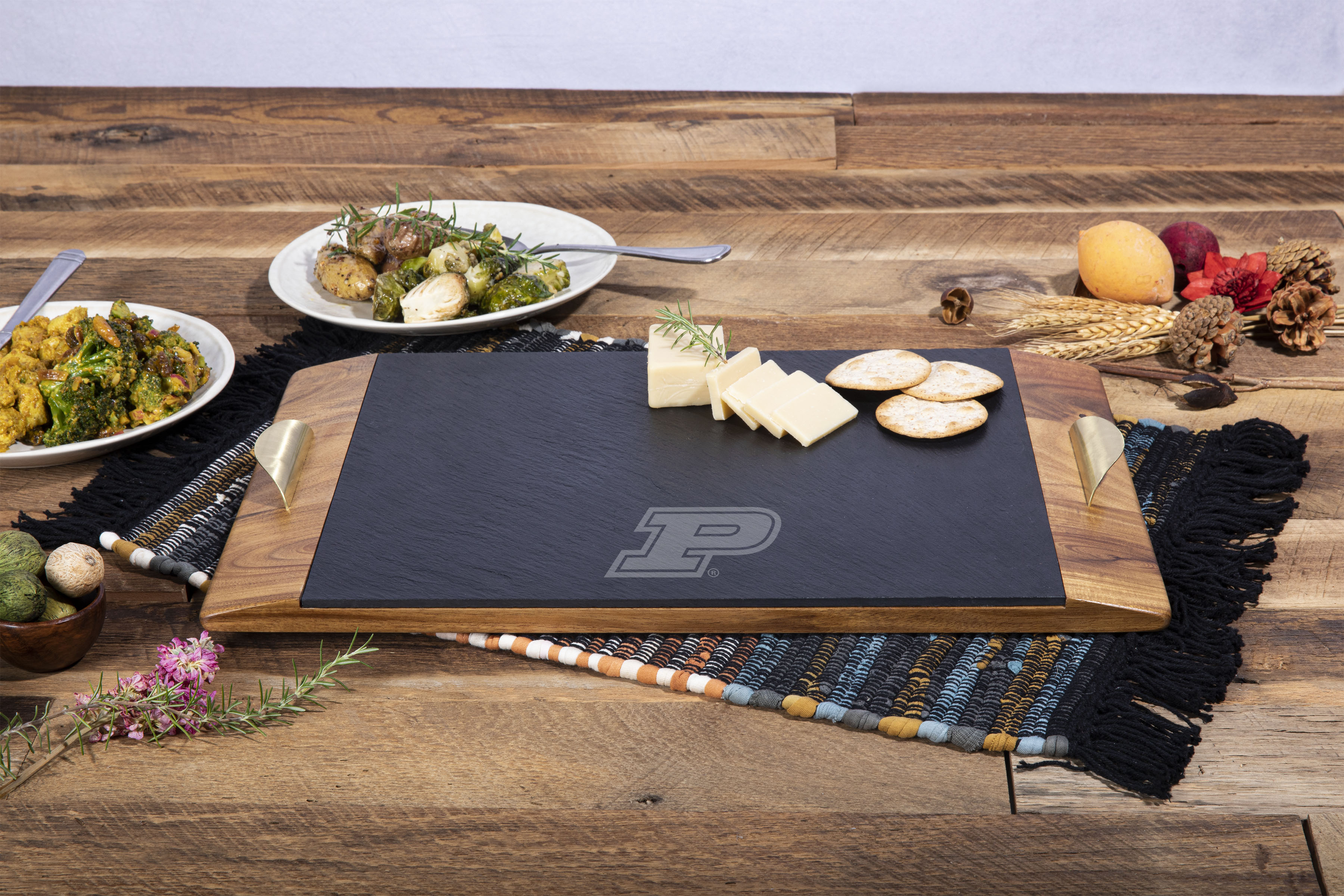 Purdue Boilermakers - Covina Acacia and Slate Serving Tray