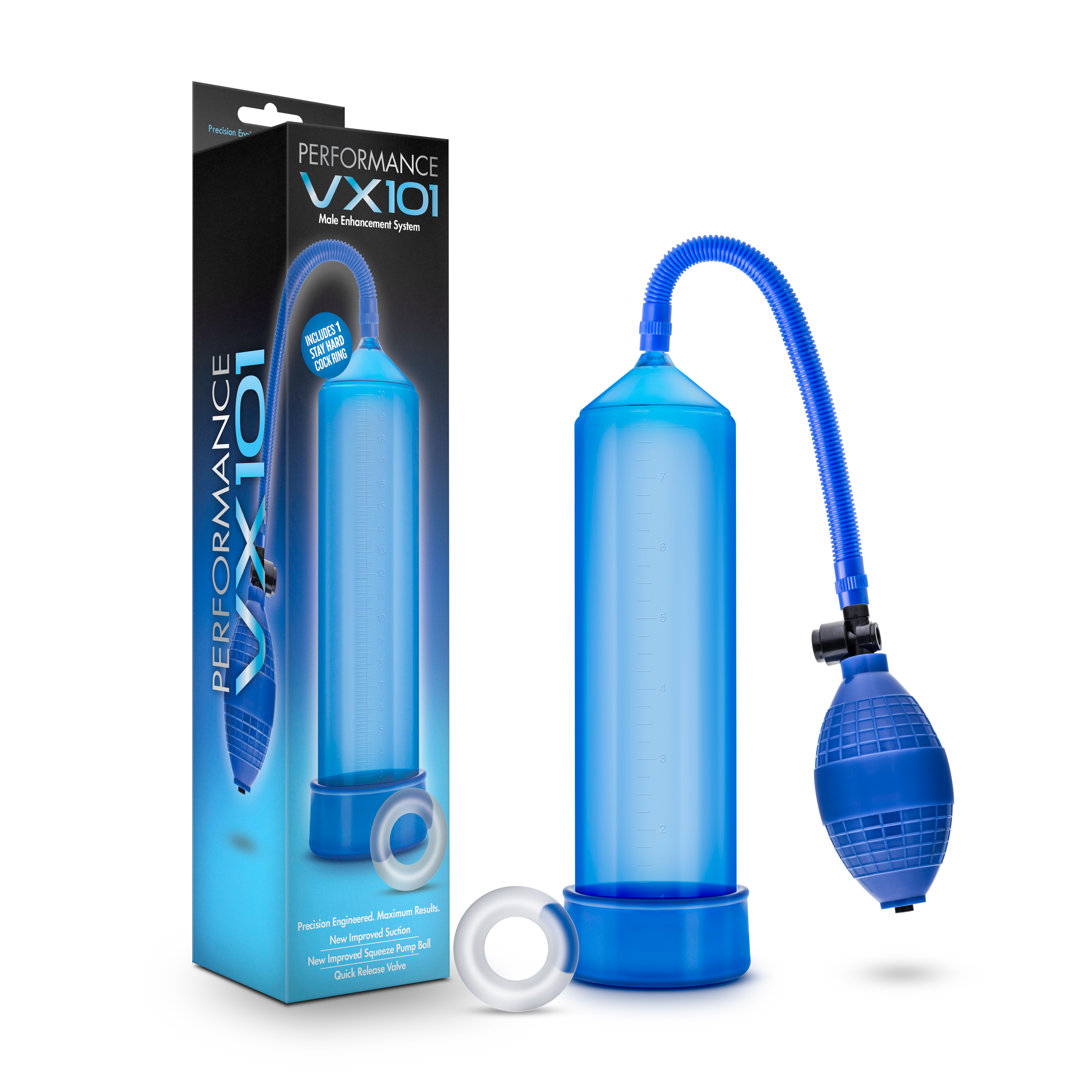 Blush Performance VX101 Beginner's Male Enhancement Blue Penis Pump