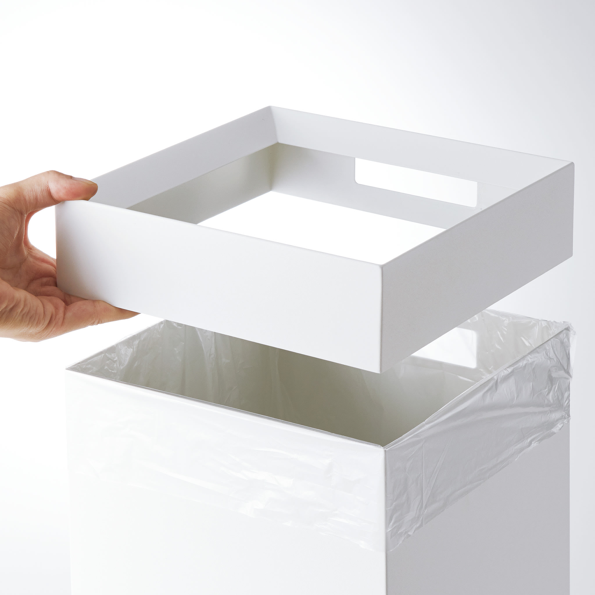 Tall Trash Can : Discreet Trash Bag Holder