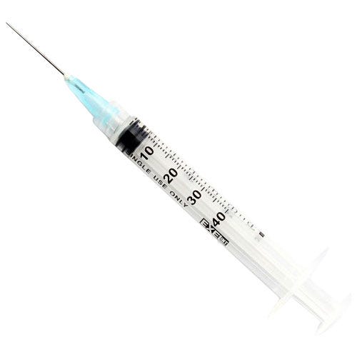 Needle and Syringe 3cc,  23G x 1" , 100/Box
