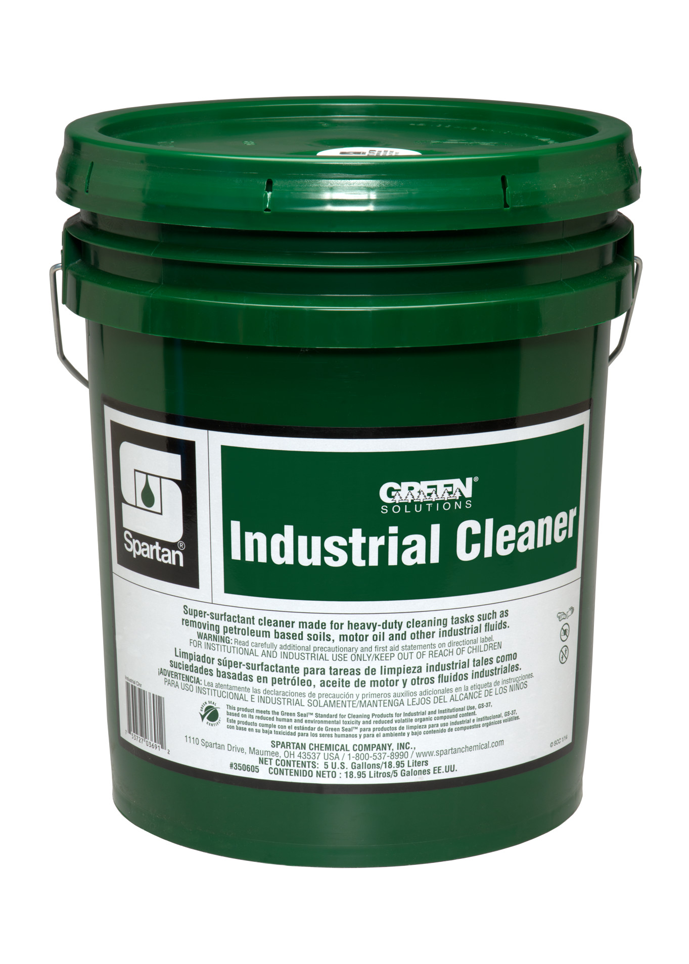 Spartan Chemical Company Green Solutions Industrial Cleaner, 5 GAL PAIL