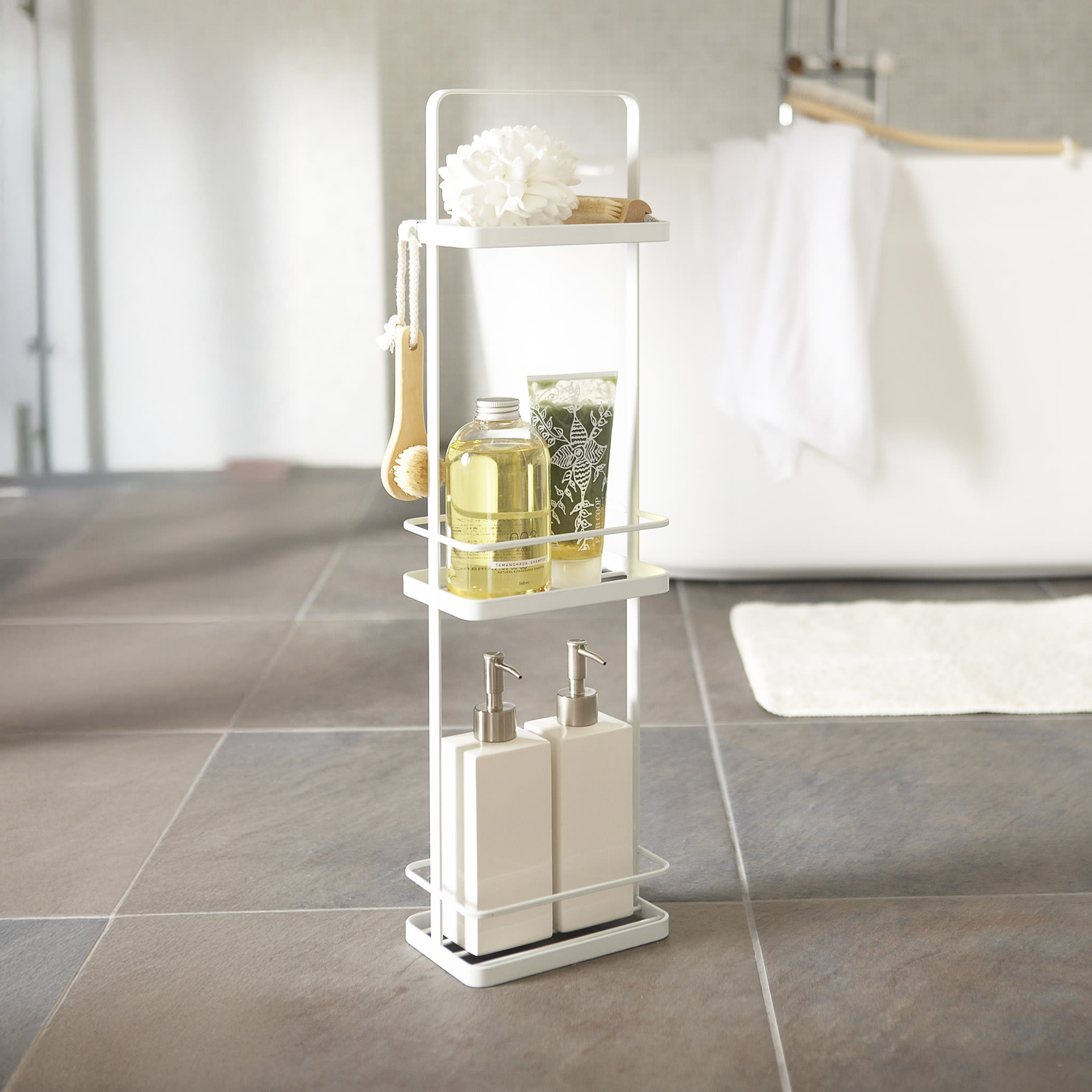 3-Tiered Dispenser Rack : Slim but Spacious