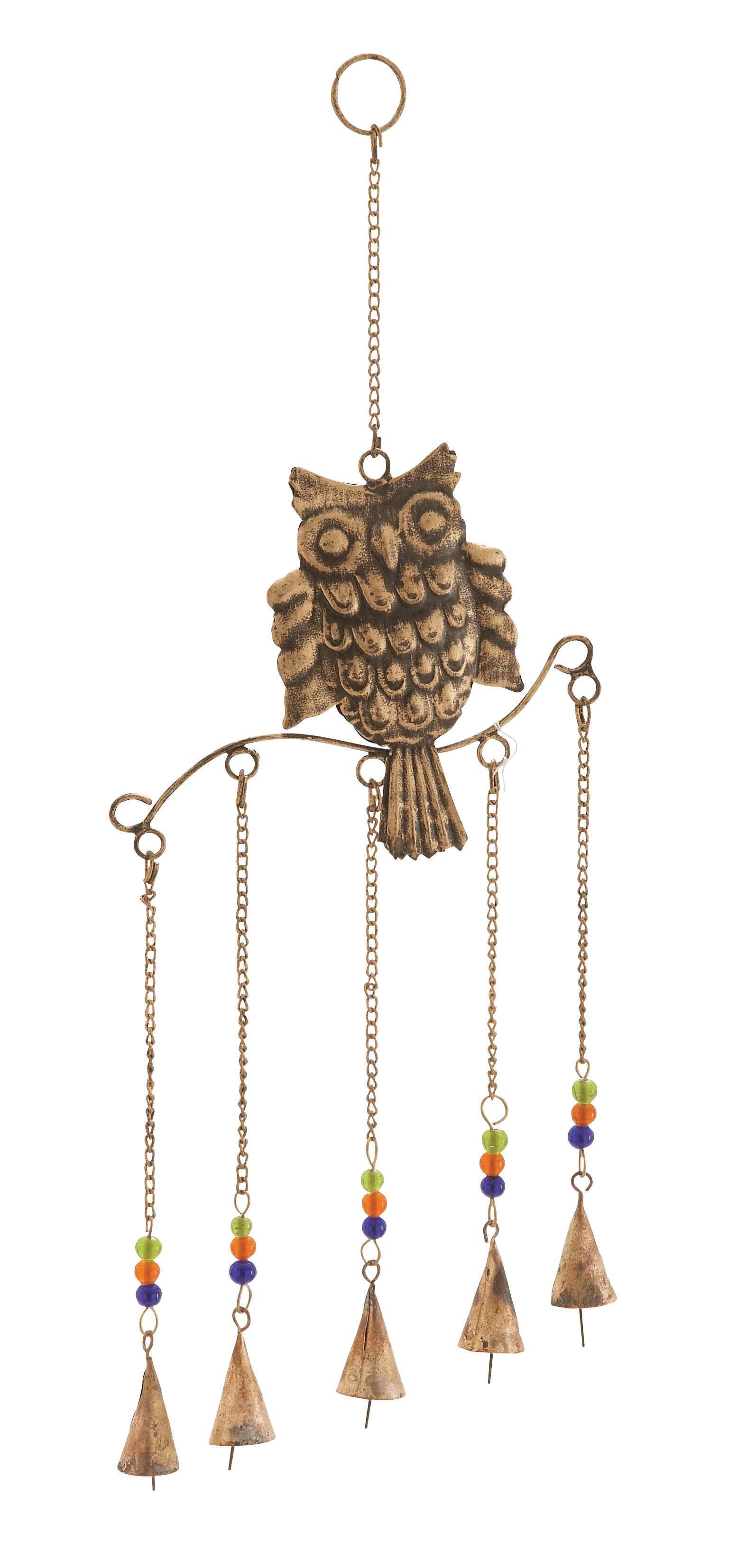 Brown Metal Eclectic Windchime, 19" x 7" x 1"
