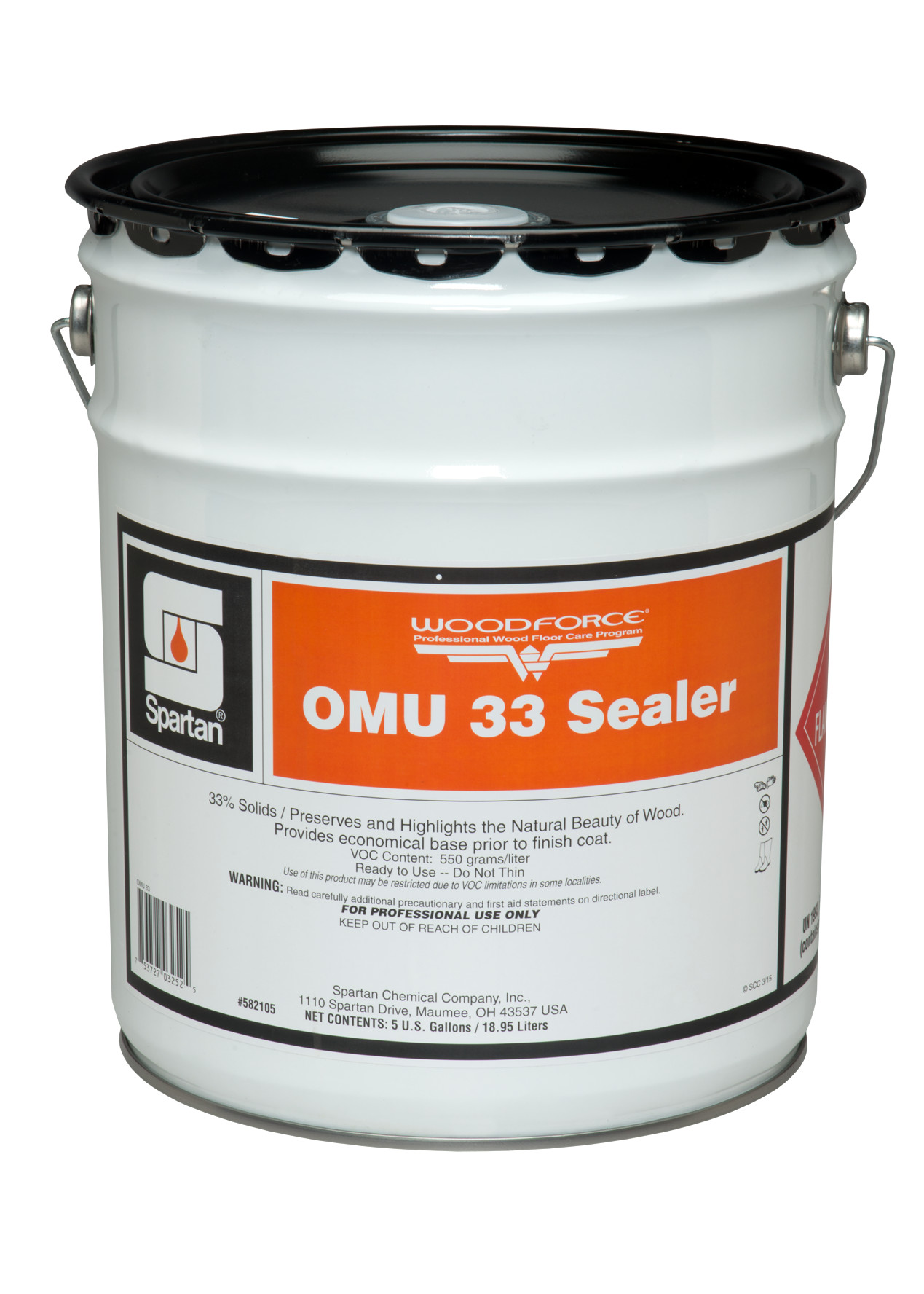 Spartan Chemical Company WOODFORCE OMU-33 Sealer, 5 GAL PAIL