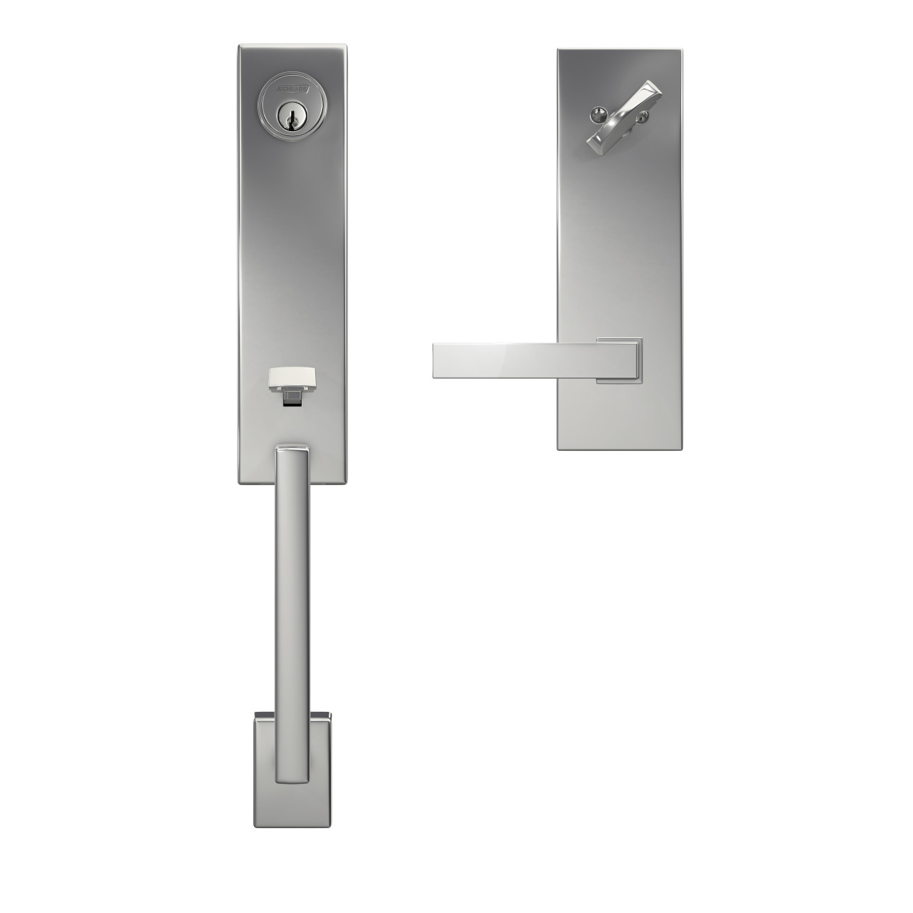 Custom 3/4 Trim Single Cylinder Handleset and Northbrook Lever with Century Trim