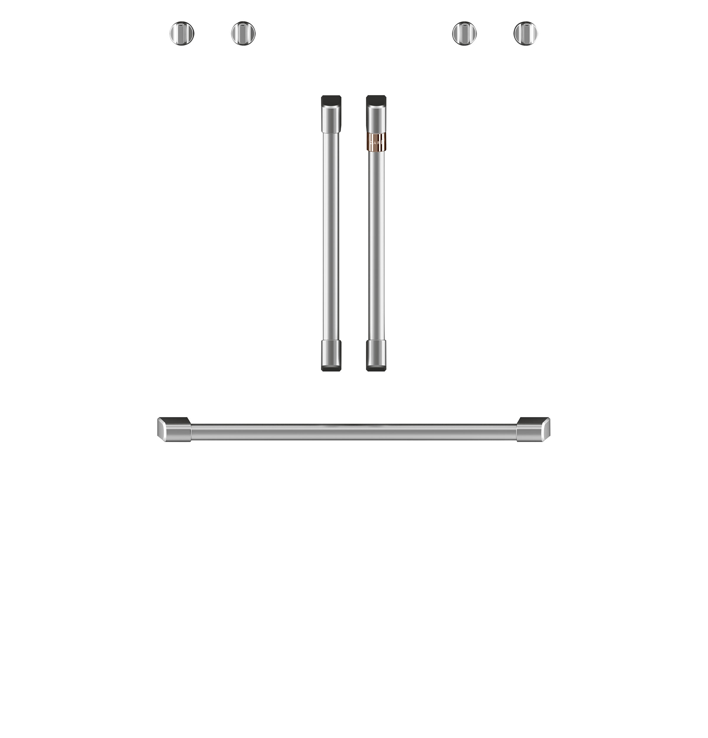 30" Width Hndl & Knob Kit for French-Dr Dbl Wall Ovens Brushed Stainless For use w/ Wall Ovens — Not Connectable view 4