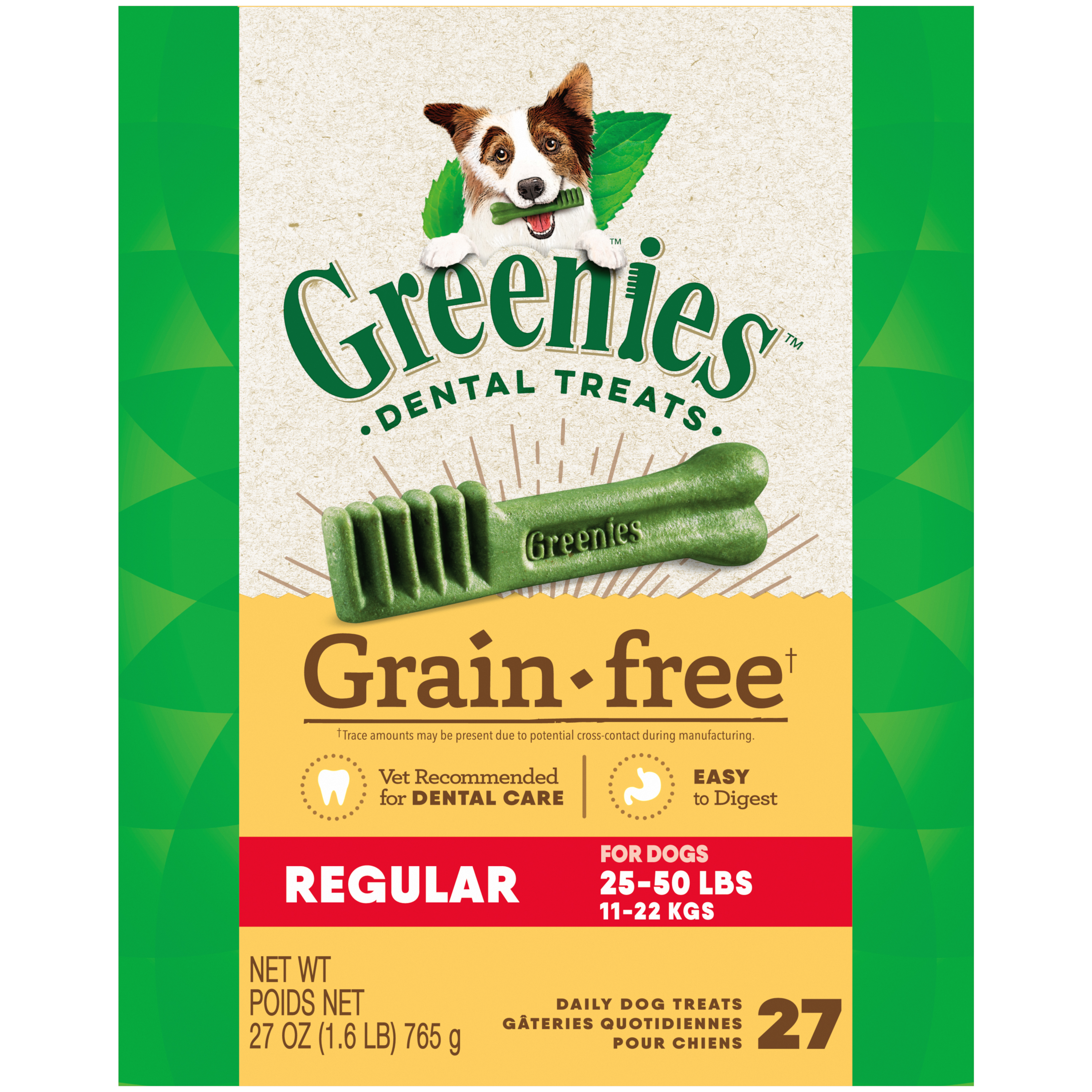 27 oz. Greenies Grain Free Regular Tub Treat Pack - Health/First Aid