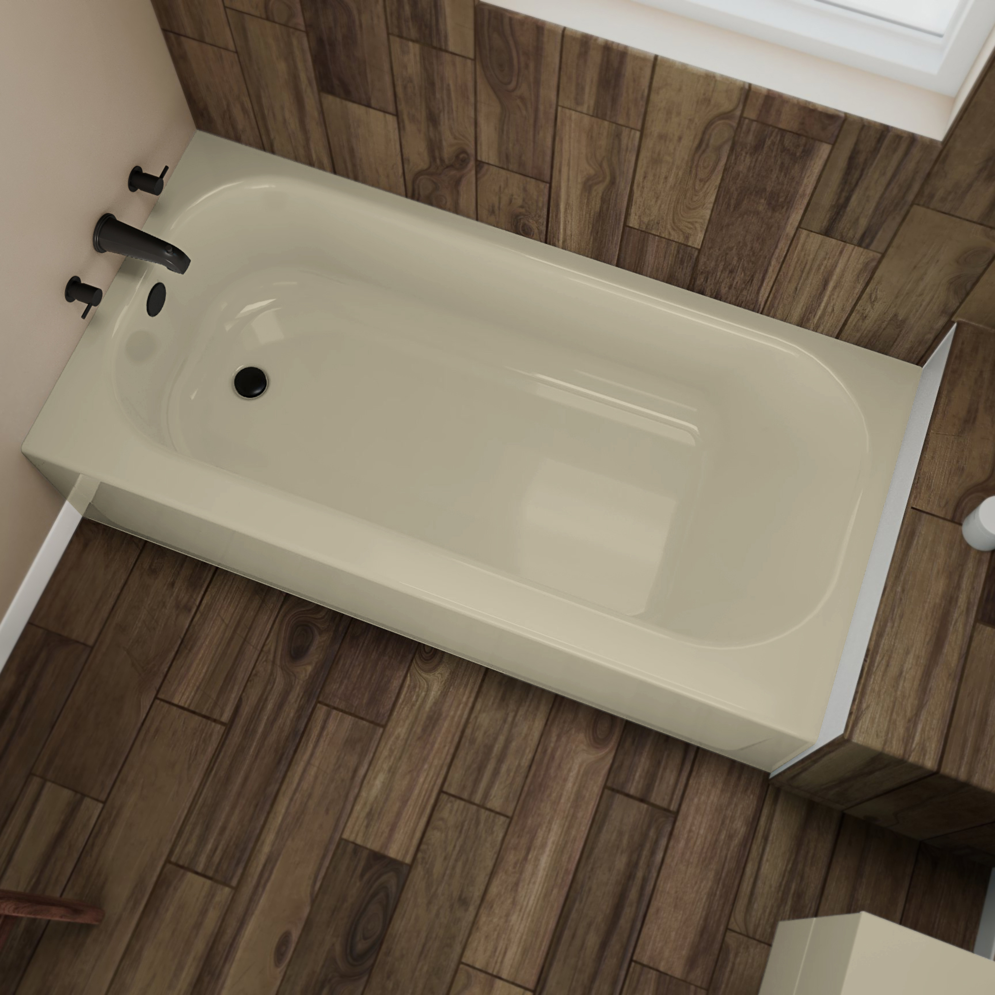 Bootzcast Porcelain Enamel Alcove Bathtub In view 3