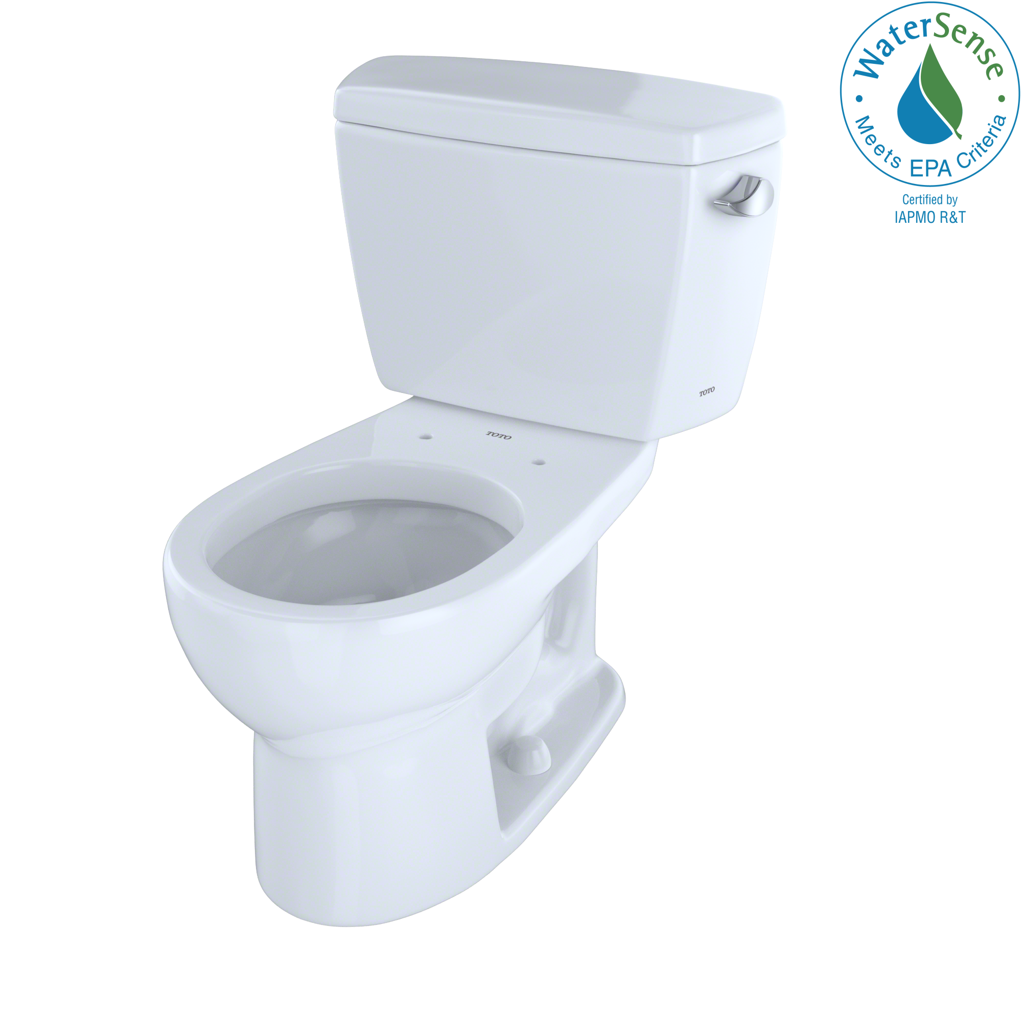 Toto TOTO® Eco Drake® Two-Piece Round 1.28 GPF Toilet with Right-Hand Trip Lever, Cotton White - CST743ER#01 1205275