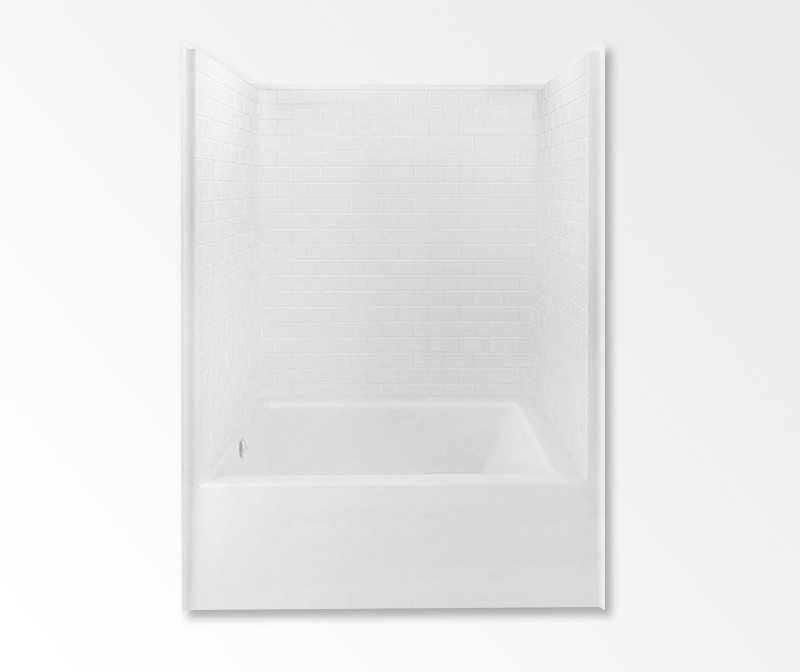 6042sttm Afr Acrylx Alcove One Piece Tub Shower In view 2
