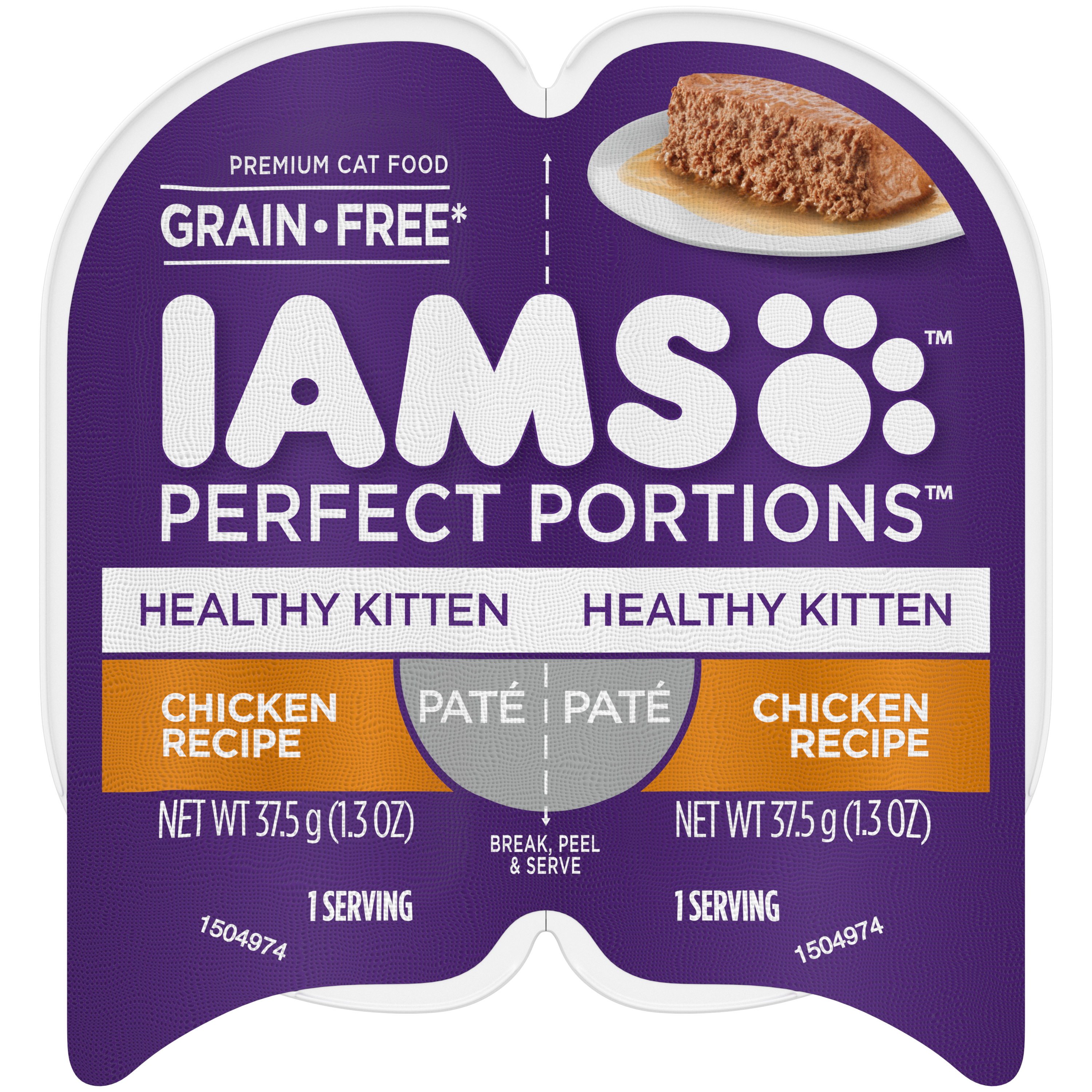 24/2.6 oz. Iams Perfect Portions Kitten Chicken Pate - Food
