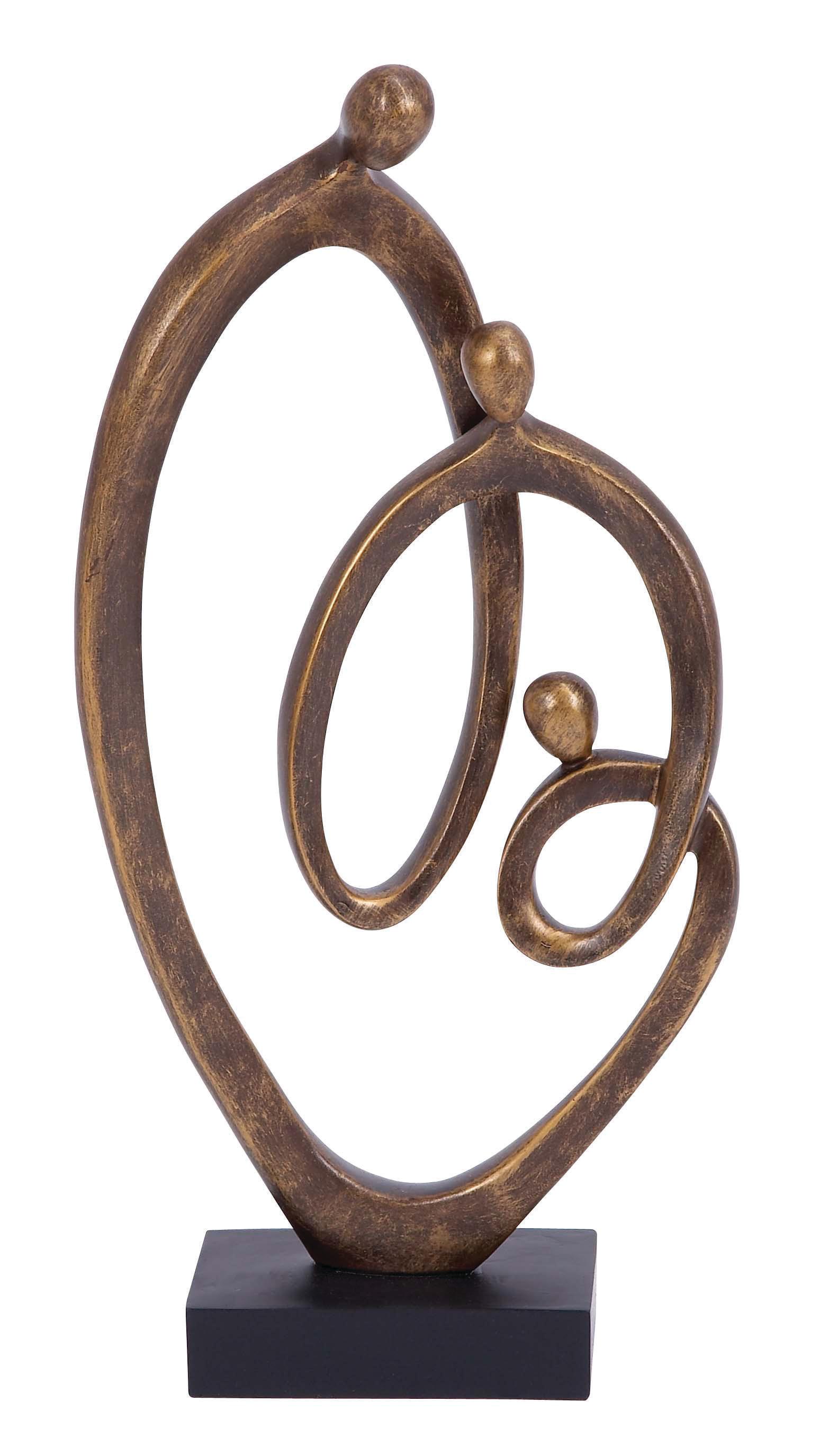 Brown Polystone  Sculpture, 8" x 3" x 16"