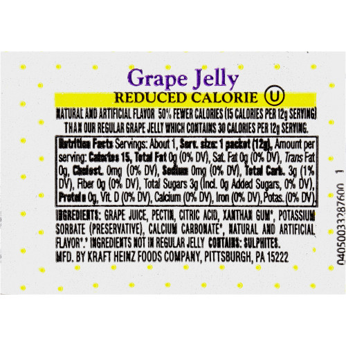  PPI Reduced Calorie Assorted Jelly, 12 gr. Cups (Pack of 200) 