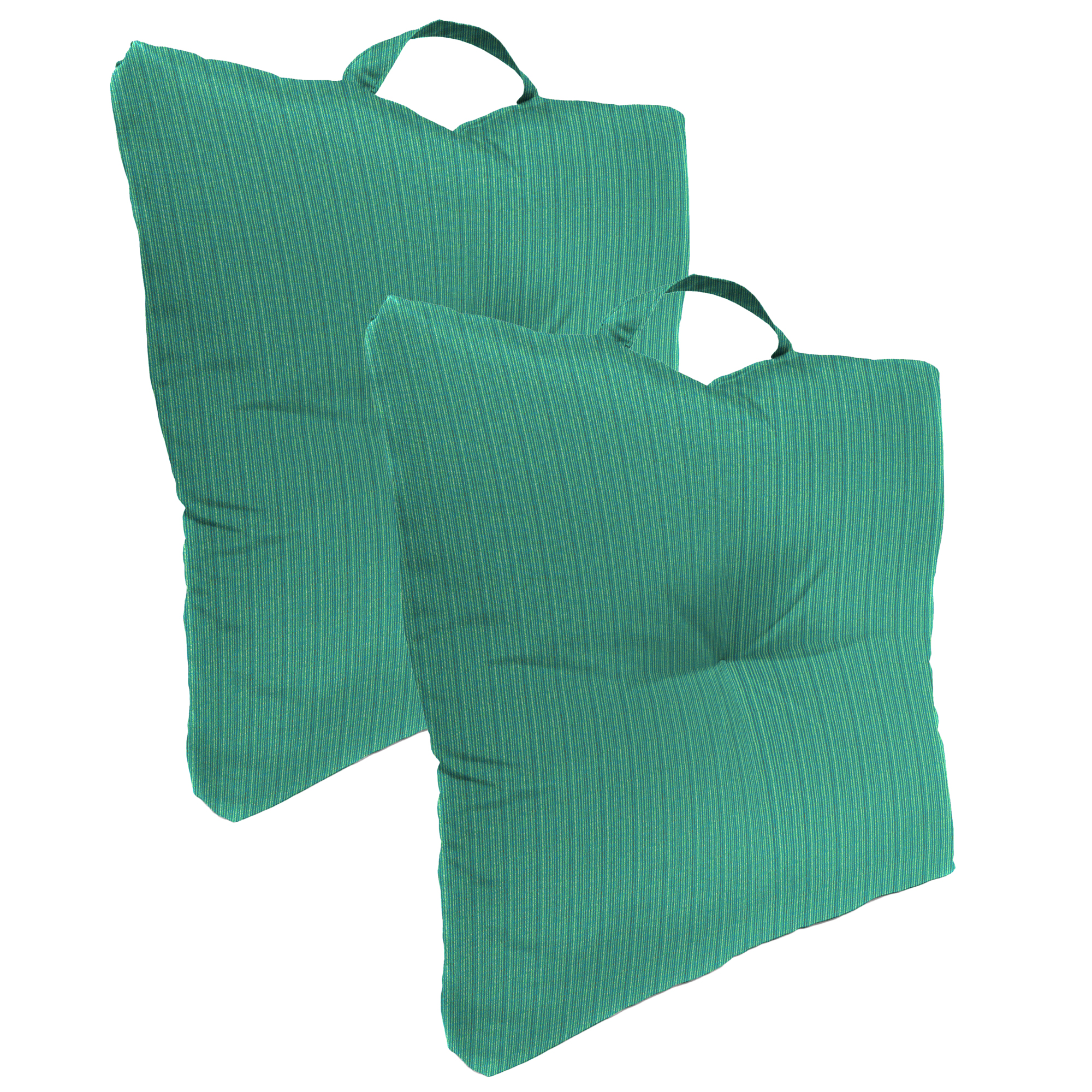 20" x 20" Tufted Outdoor Floor Cushion with Handle (Set of 2) - Foto 6 di 10