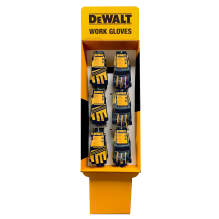 DEWALT FS6-DPG201211 Performance Palm Gloves 6 Peg Free Standing Corrugated Display, 33 Pairs
