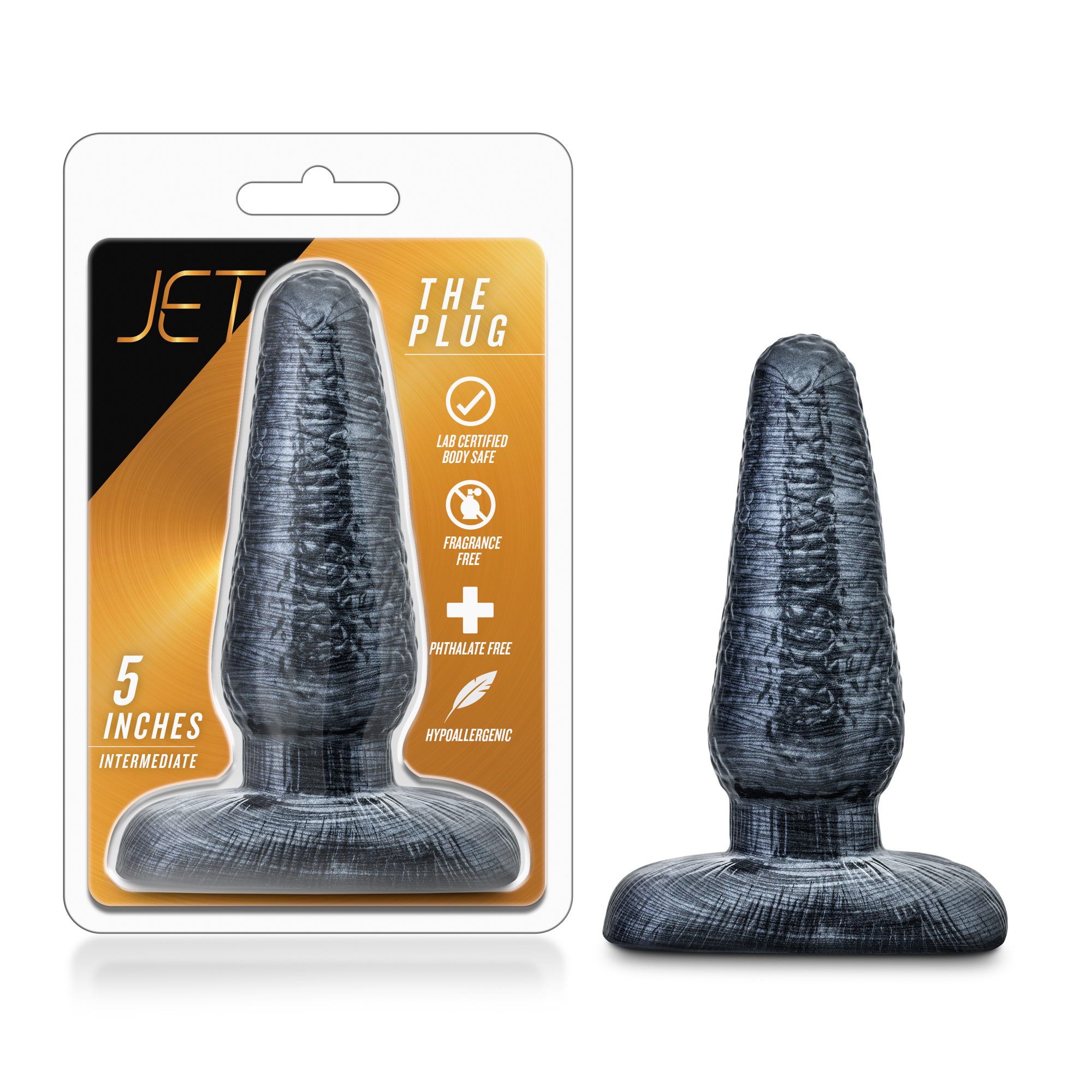 Blush Jet The Plug Carbon Metallic Black 5-Inch Anal Plug