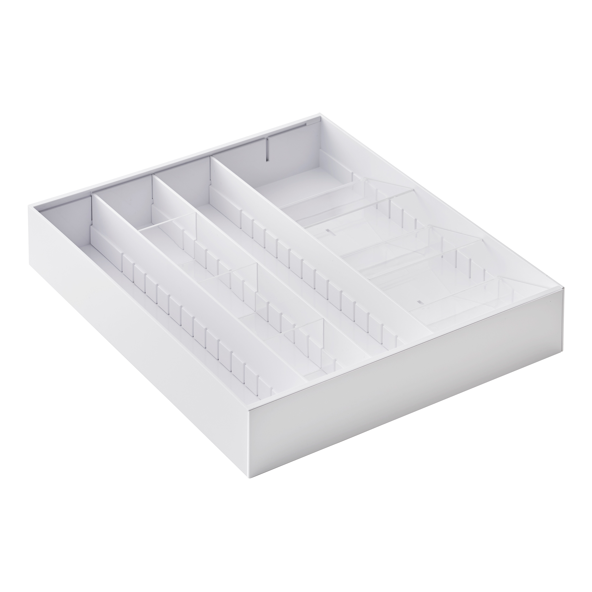 Extendable Cutlery Tray with Angled Compartments : Practical Extendable Design