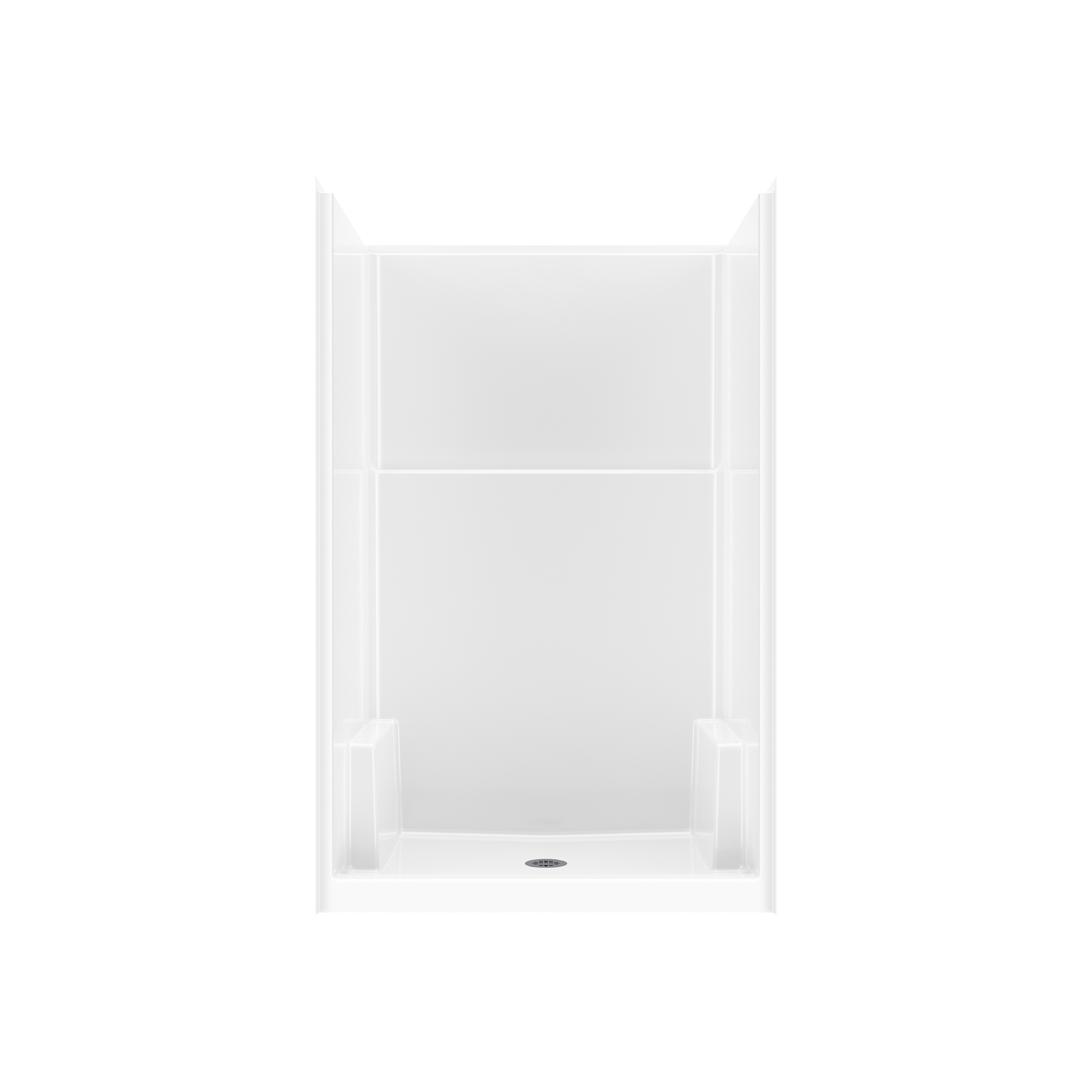 Icon SH4836 AcrylX™ Alcove Center Drain One-Piece Shower in White view 7