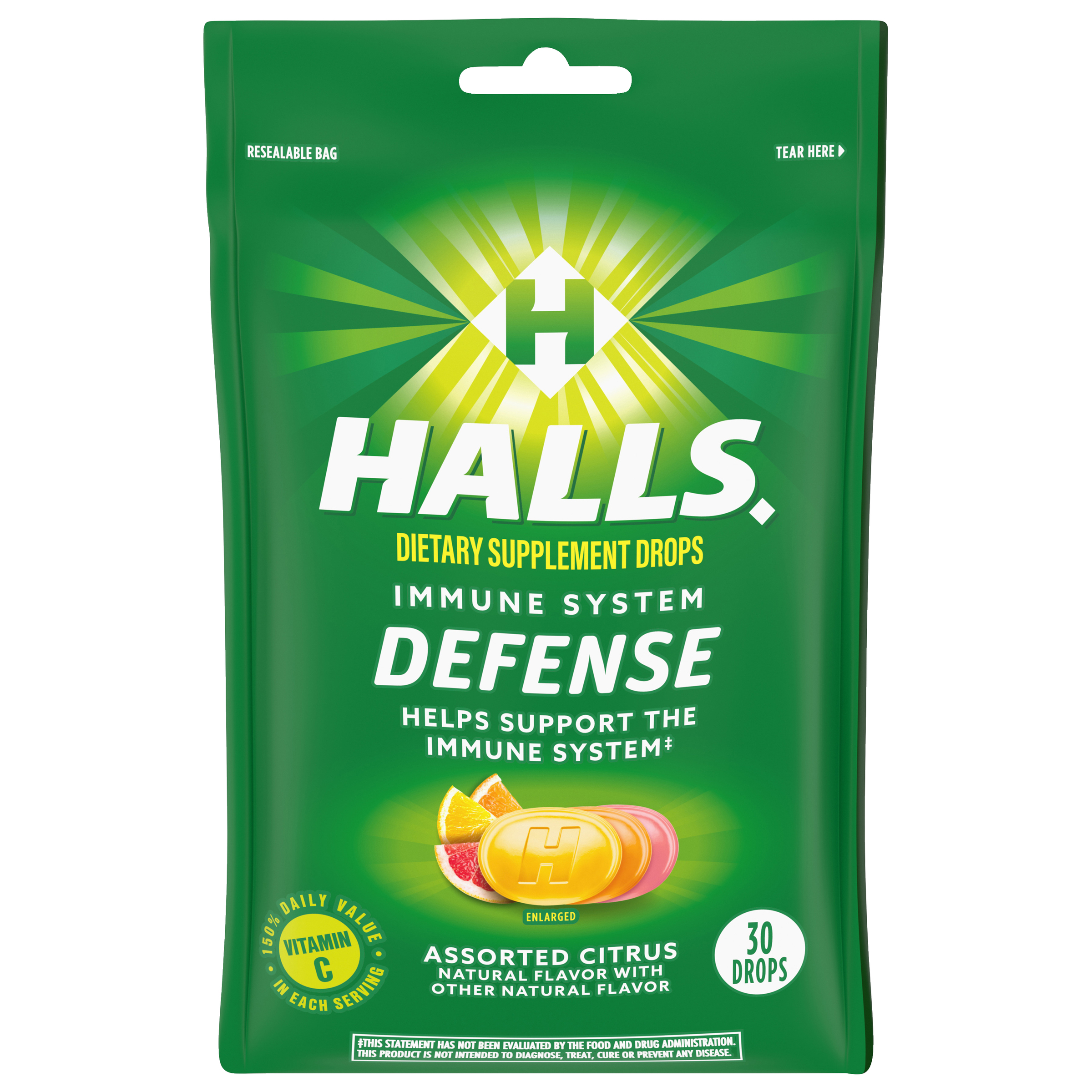 HALLS Defense Assorted Citrus Stick 9PCS 24x20