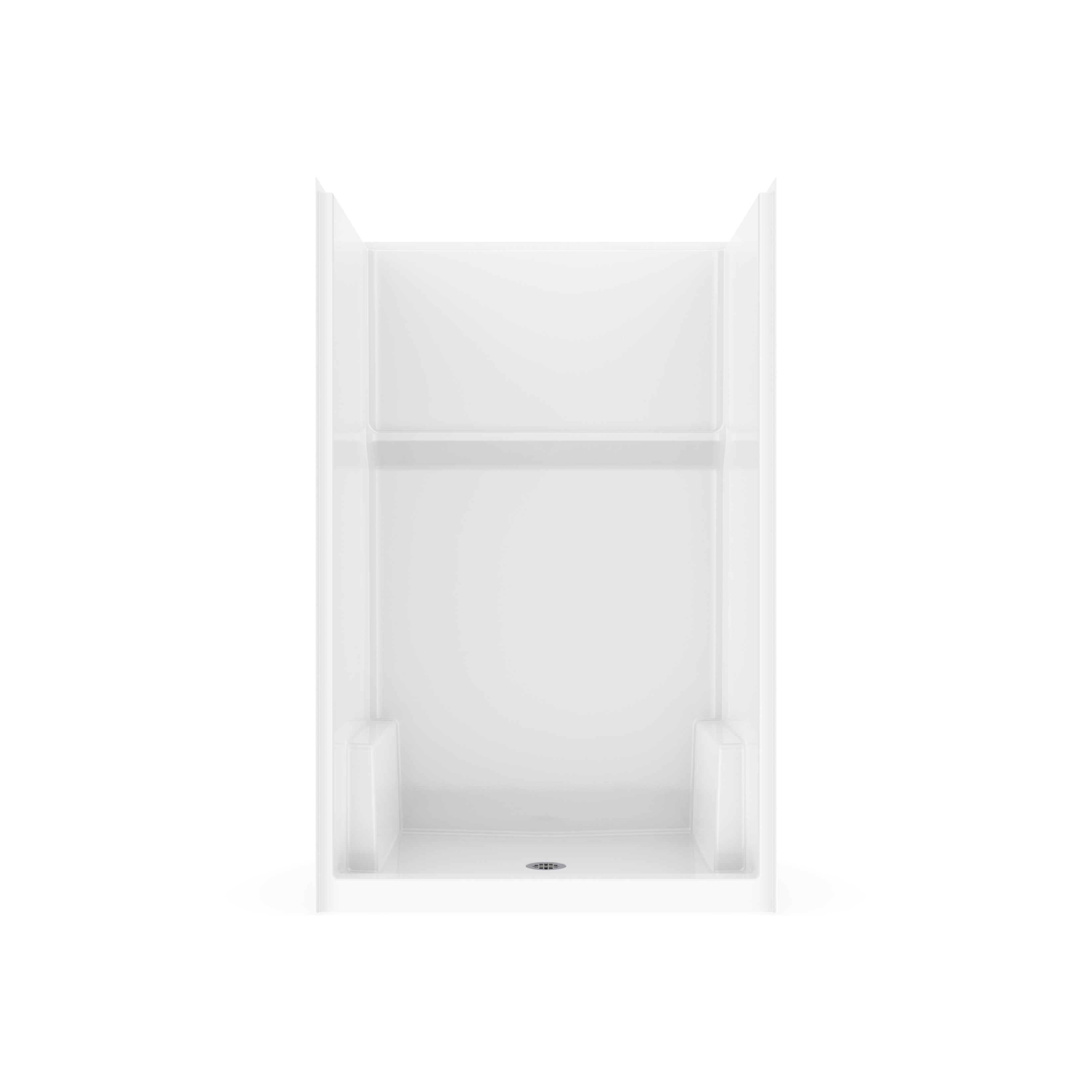 Icon SH4834 AcrylX™ Alcove Center Drain One-Piece Shower in White view 9