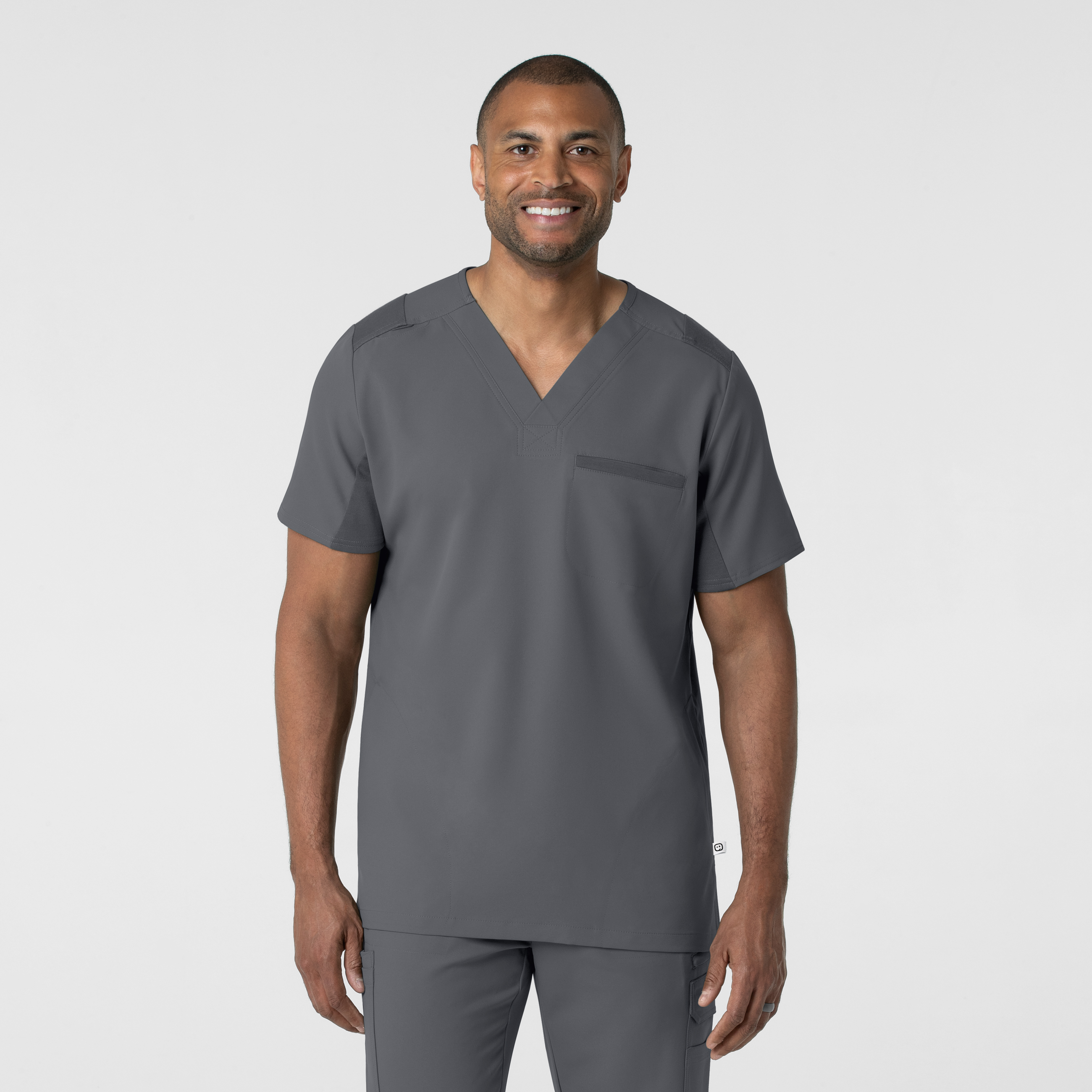 Thrive Men‘s Utility V-Neck Scrub Top-Wonder Wink