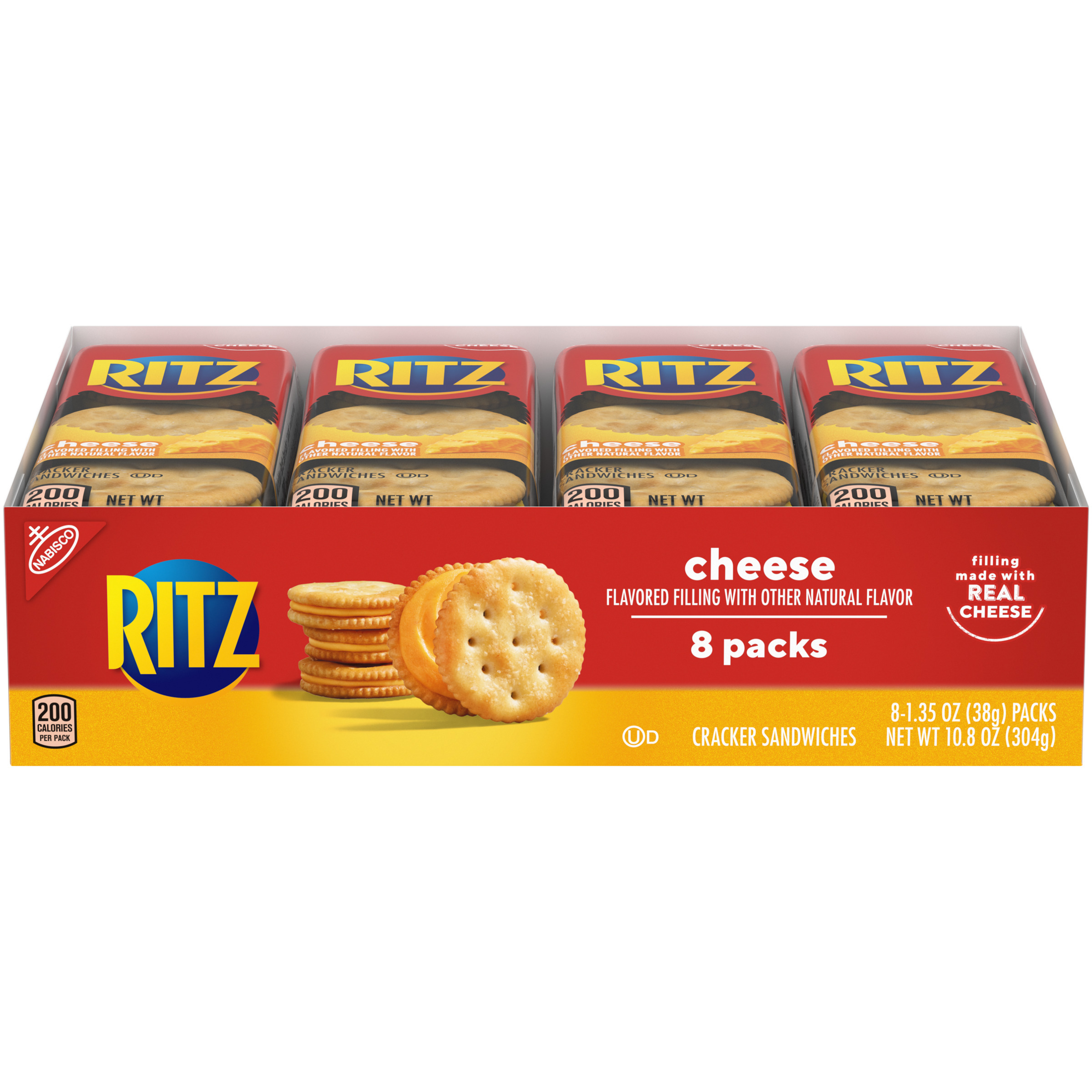 RITZ Cheese Sandwich Crackers, 8 - 1.35 oz Packs-0