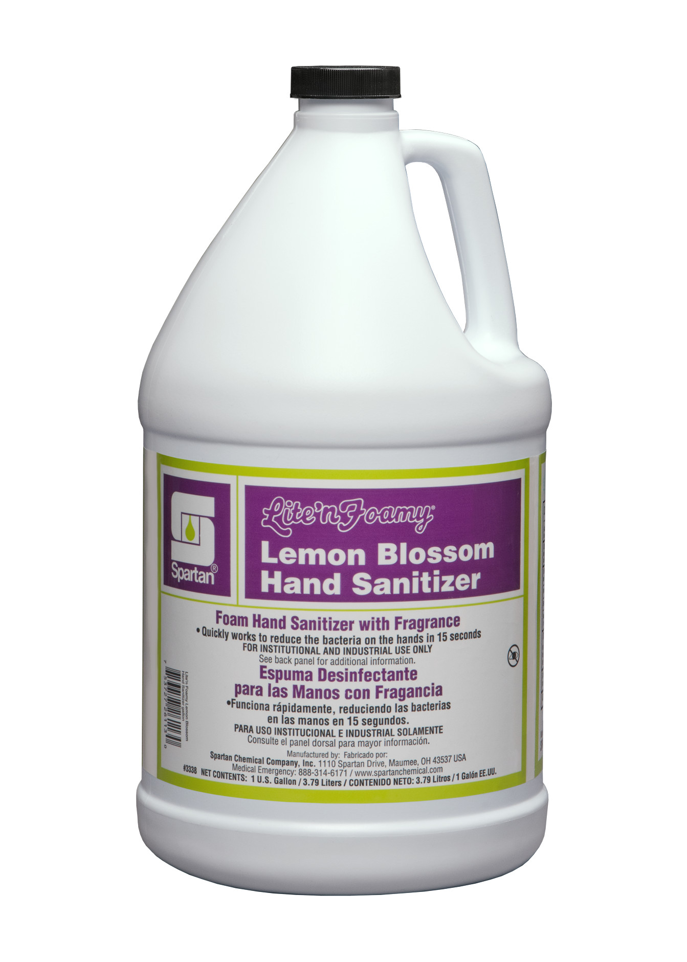 Spartan Chemical Company Lite'n Foamy Lemon Blossom Hand Sanitizer, 1 GAL 4/CSE