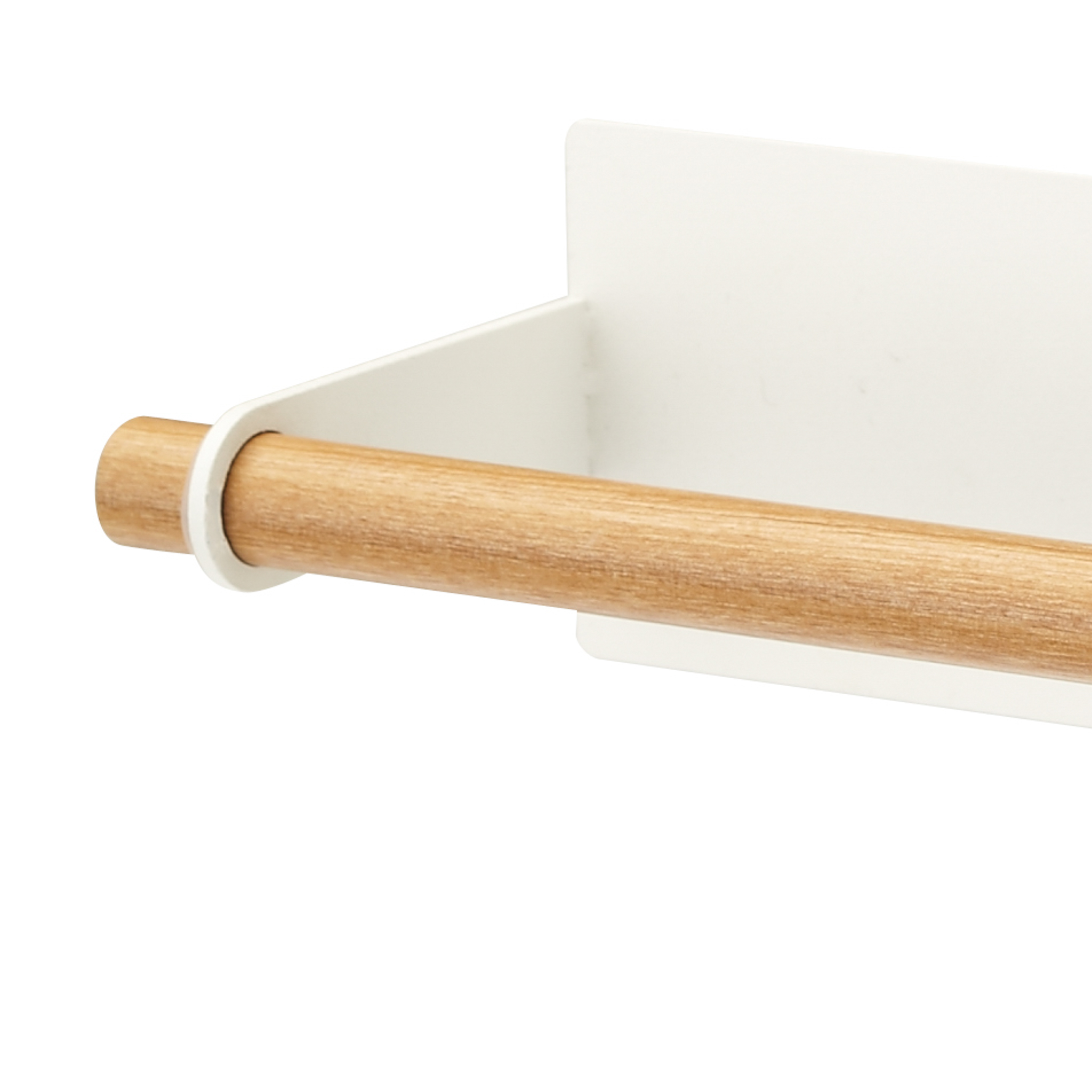 Magnetic Towel Hanger : Stylish Steel-Wood Combination