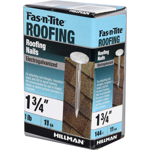 Fas-N-Tite Electro-Galvanized Roofing Nails (1-3/4") - 1lb Box