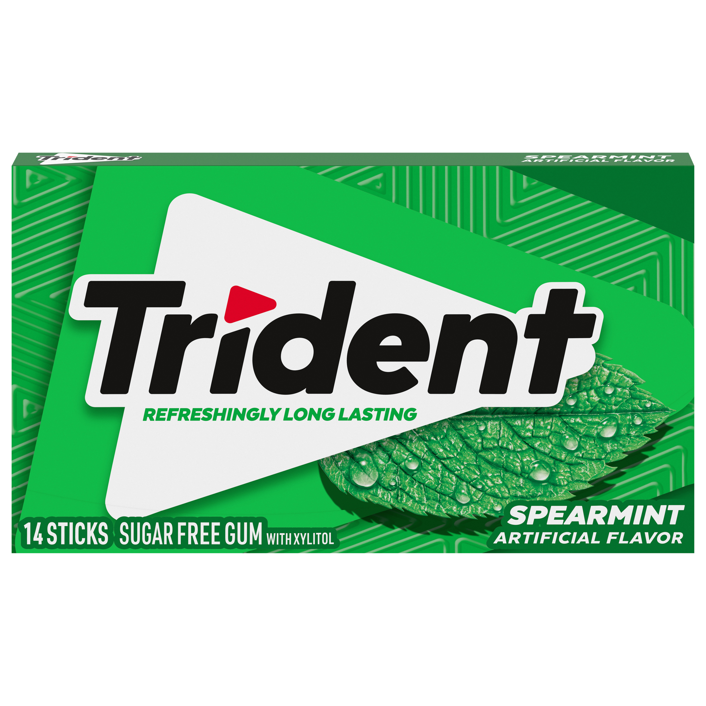 Trident Spearmint Sugar Free Gum, 14 Pieces-0