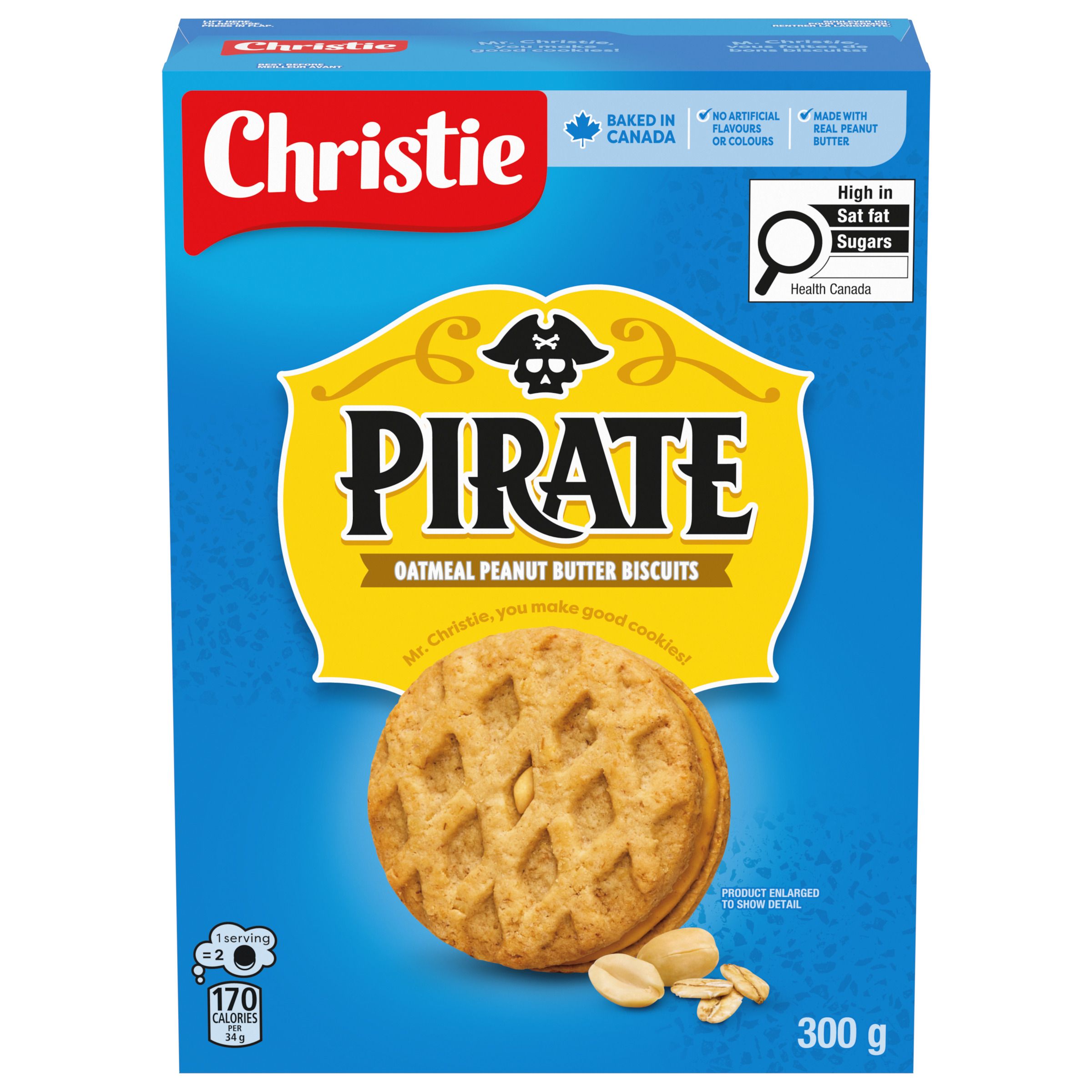 Peek Freans Pirate Oatmeal Peanut Butter Cookies, 300G-thumbnail-1
