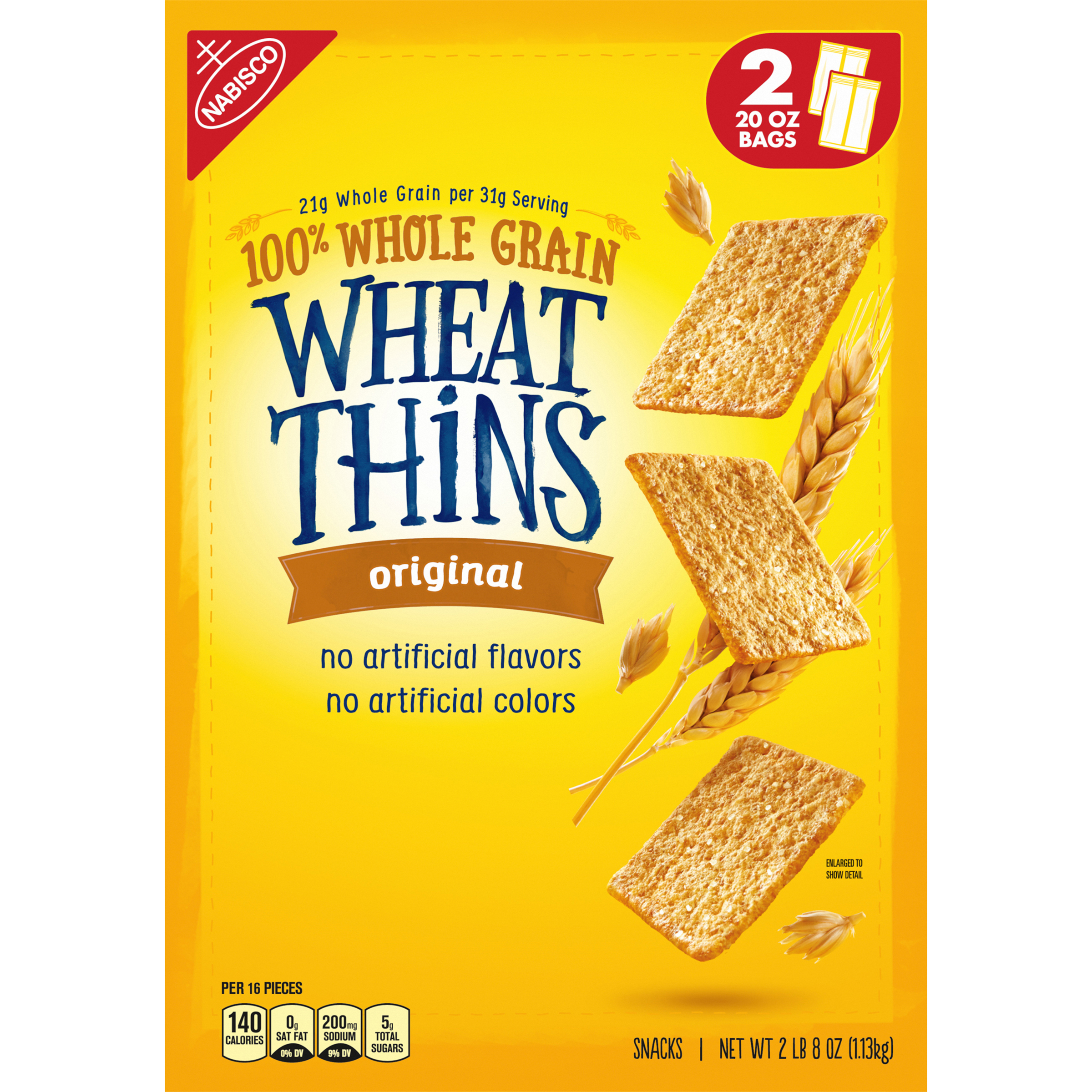 Wheat Thins Original Whole Grain Wheat Crackers, 40 oz-thumbnail-1