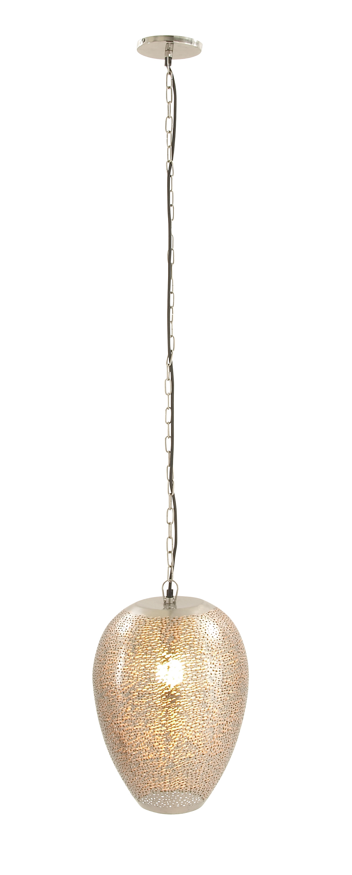 Metal  Chandelier, 11" x 11" x 16"