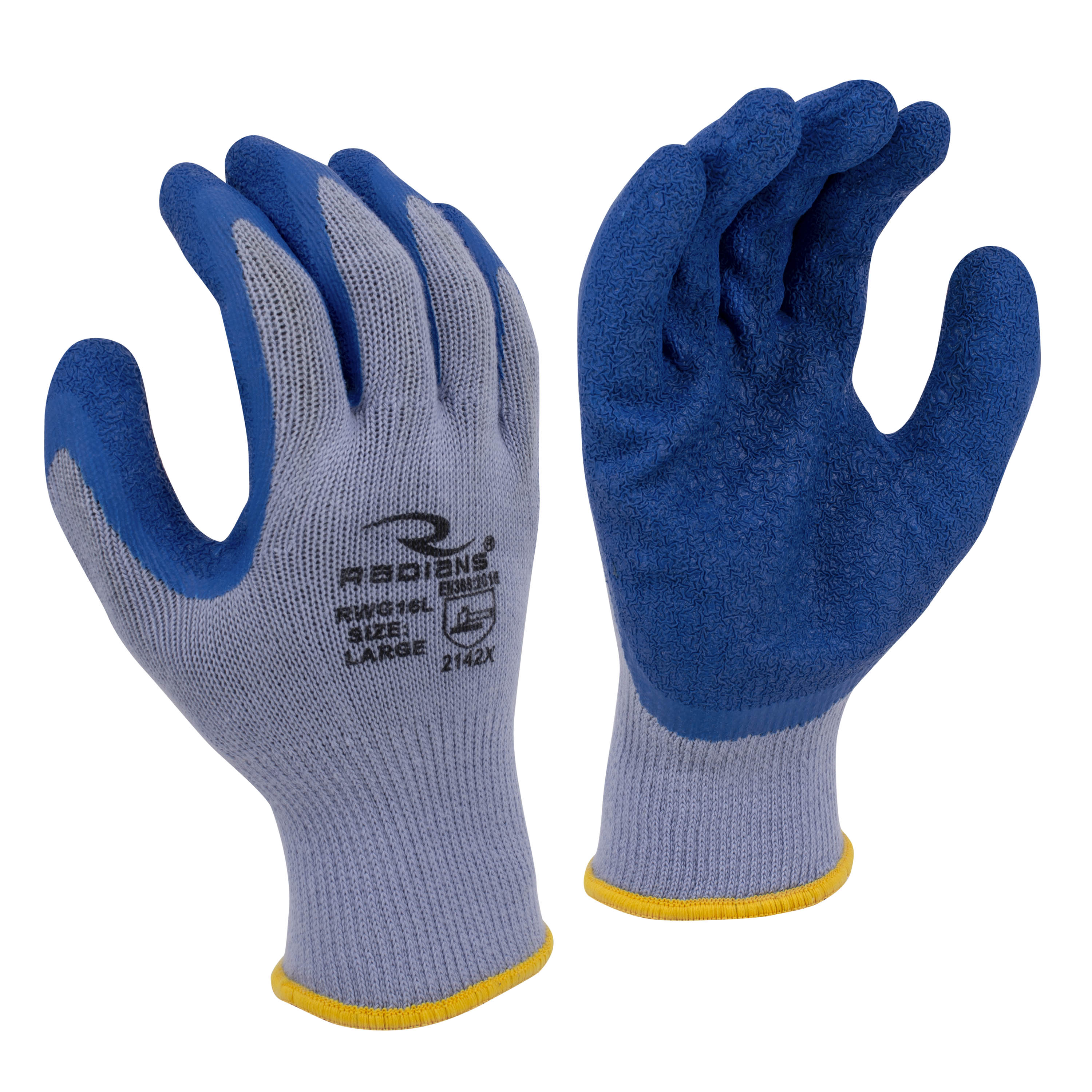 RWG16 Crinkle Latex Palm Coated Glove - Size L
