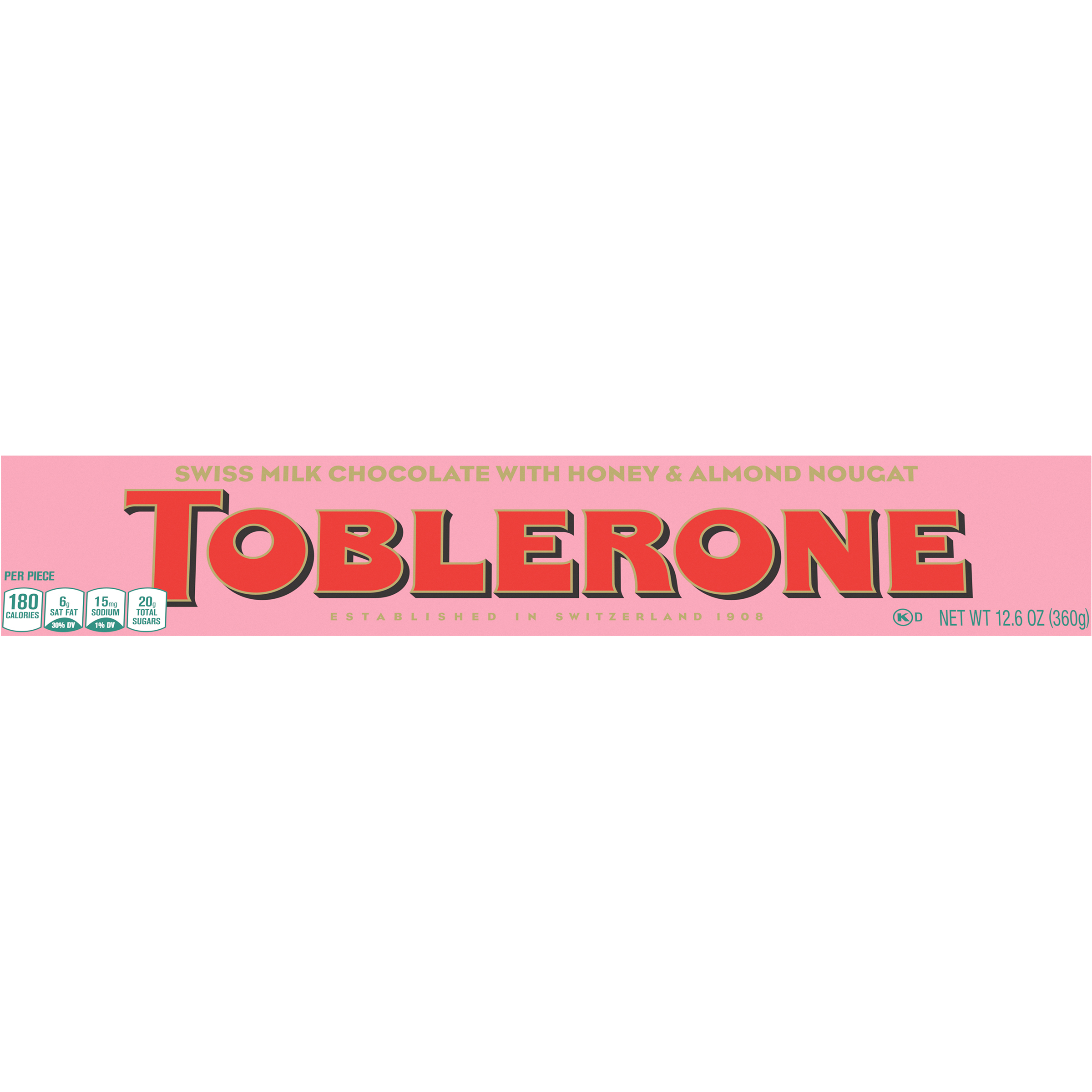 Toblerone Swiss Milk Chocolate Candy Bar with Honey and Almond Nougat, Valentines Chocolate, 12.6 oz-1