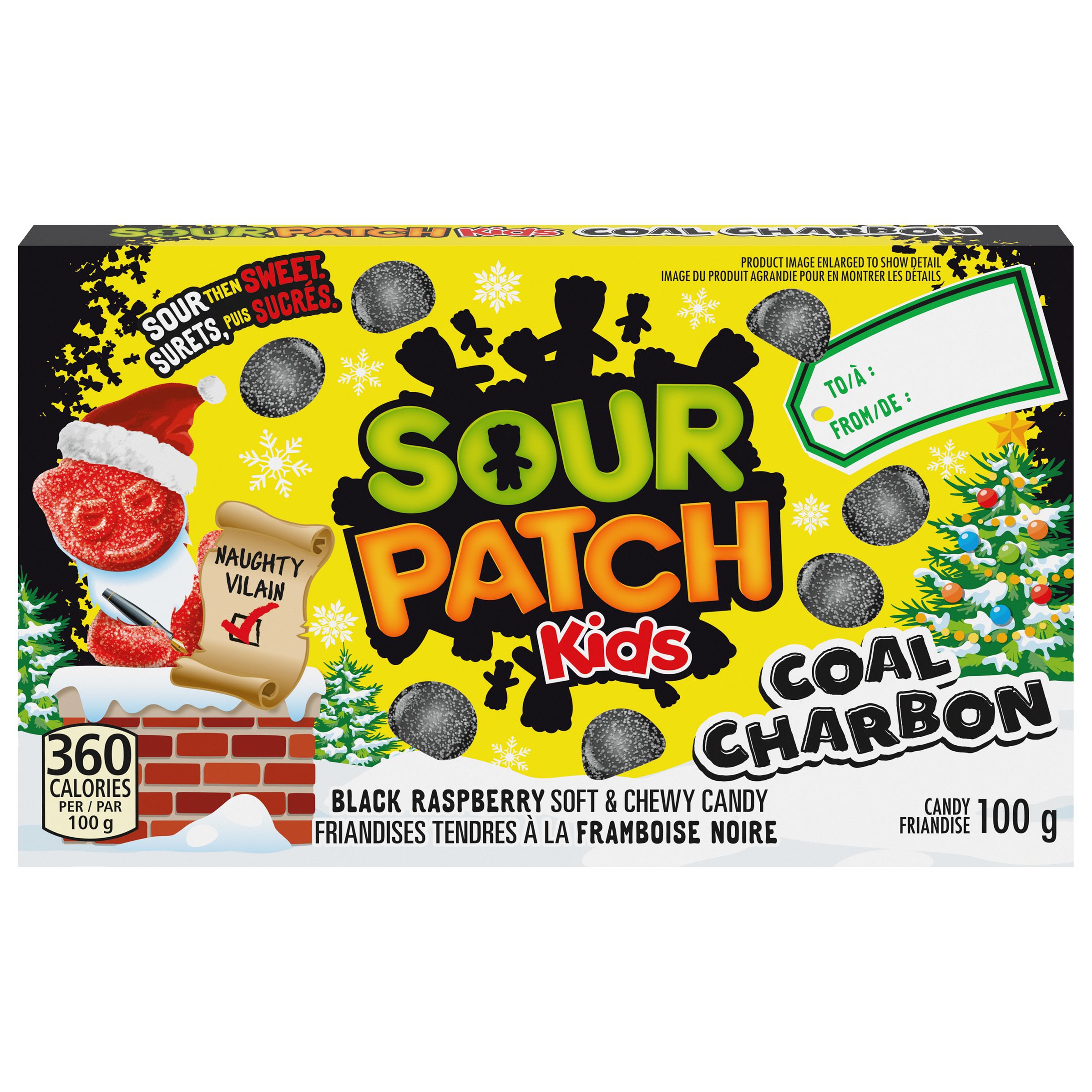 MAYNARDS Sour Patch Kids Coal Black Raspberry Christmas Candy (100 g)