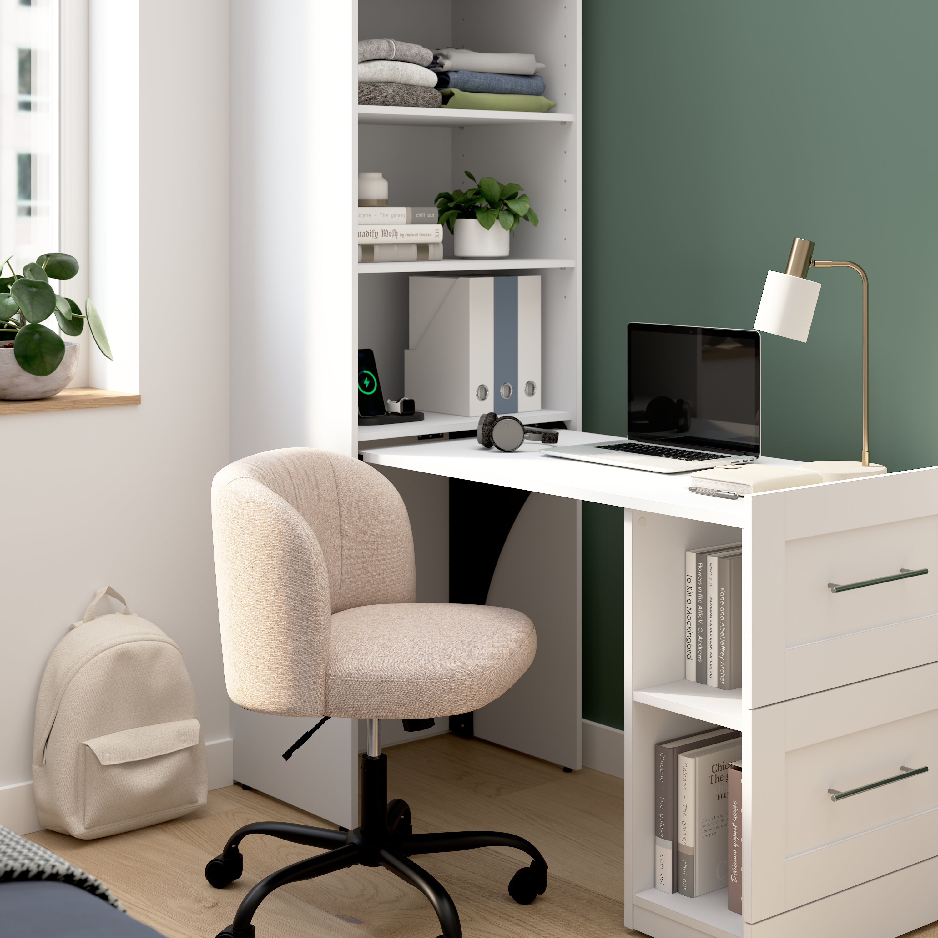 Rangement pour lit escamotable