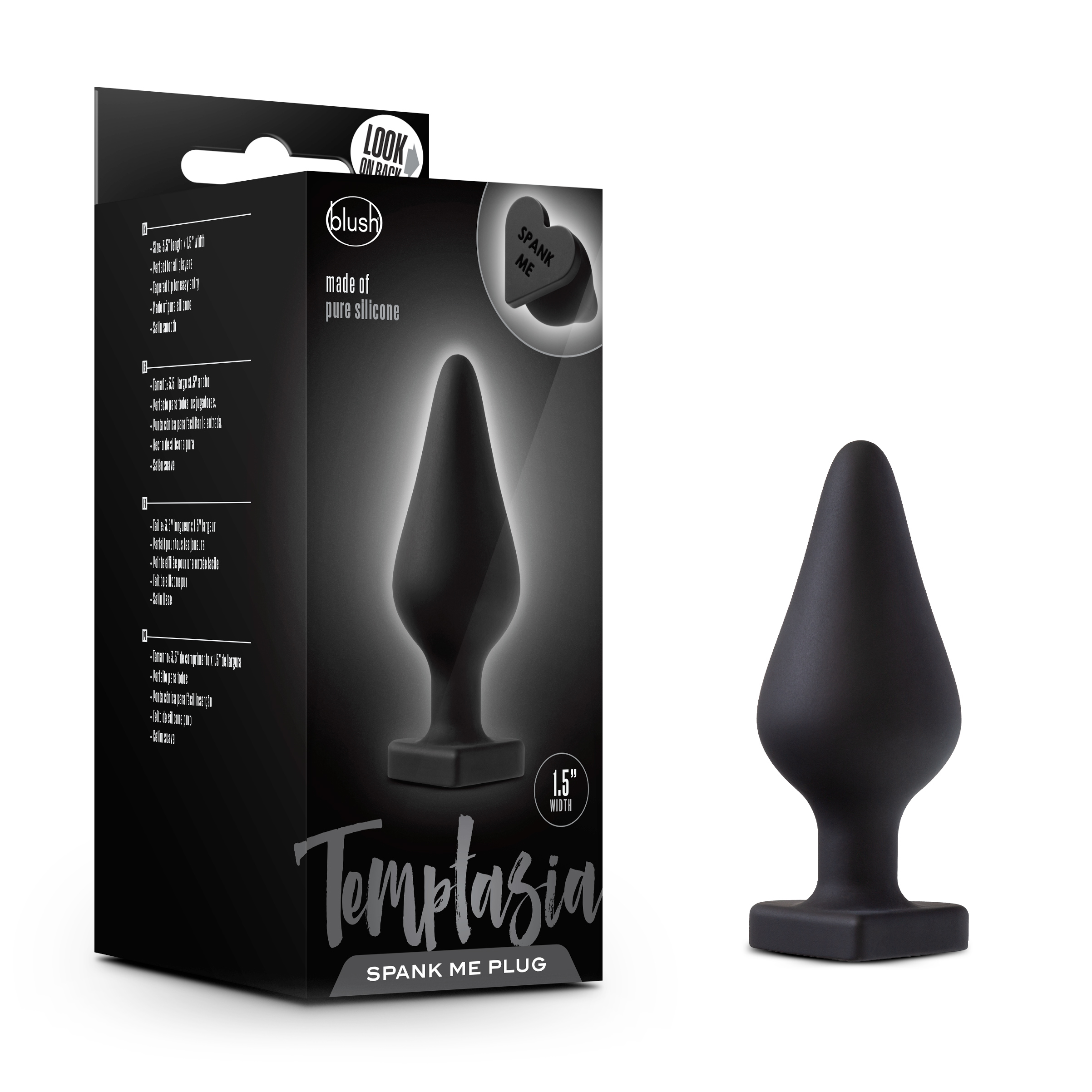 Blush Temptasia Spank Me Black 3.5-Inch Anal Plug