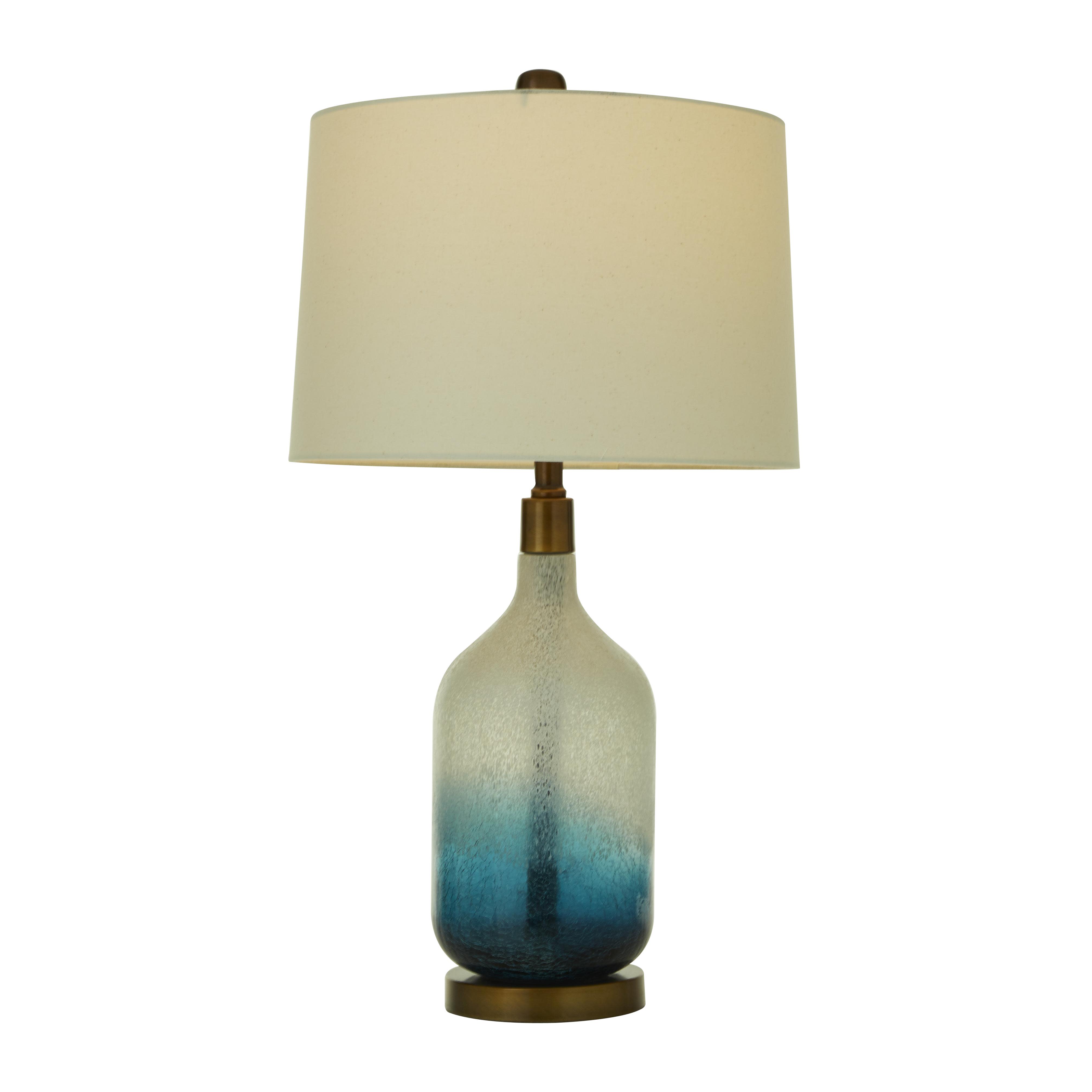 Blue Glass  Ombre Room Table Lamp,