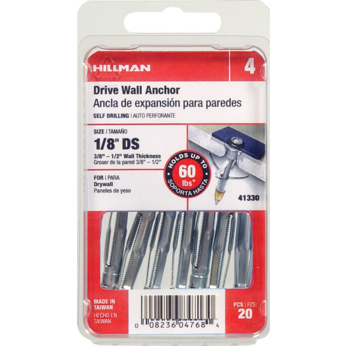 Drive Wall Anchor 1/8" Short