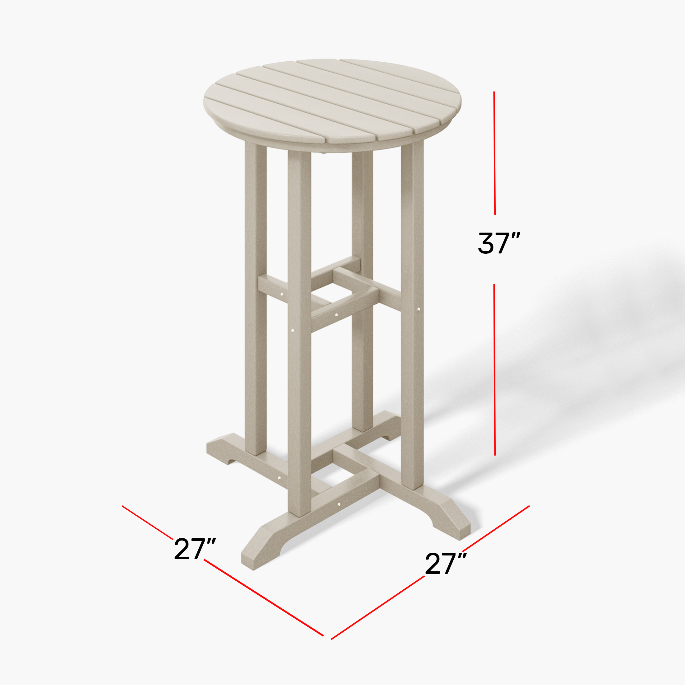 Outdoor Patio Counter Height Bar Stools Bistro Bar Table SetCOS Spec Image