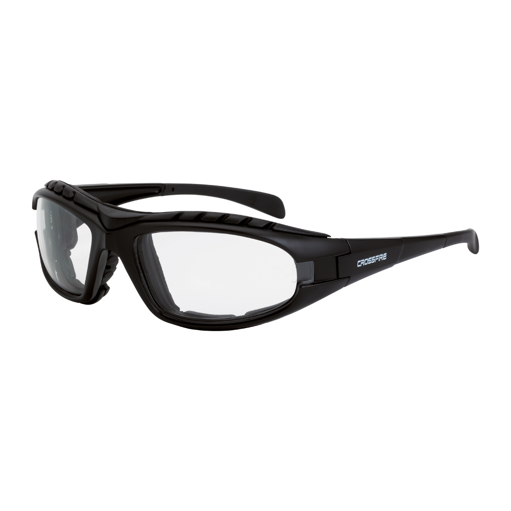 Diamondback Foam Lined Safety Eyewear - Matte Black Frame - Clear Anti-Fog Lens